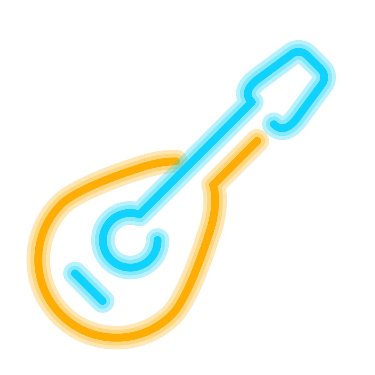 neon style mandoline icon