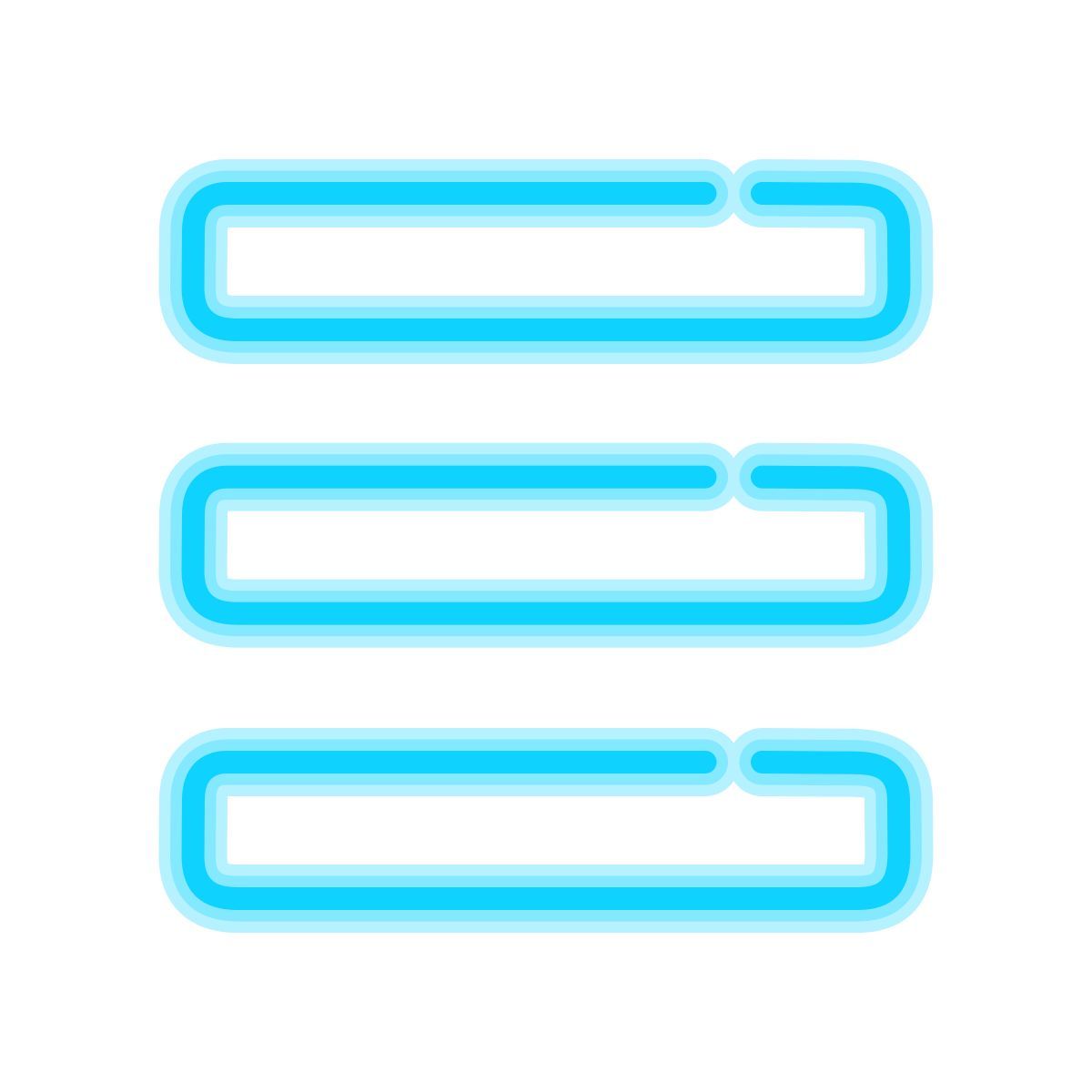 neon style menu icon