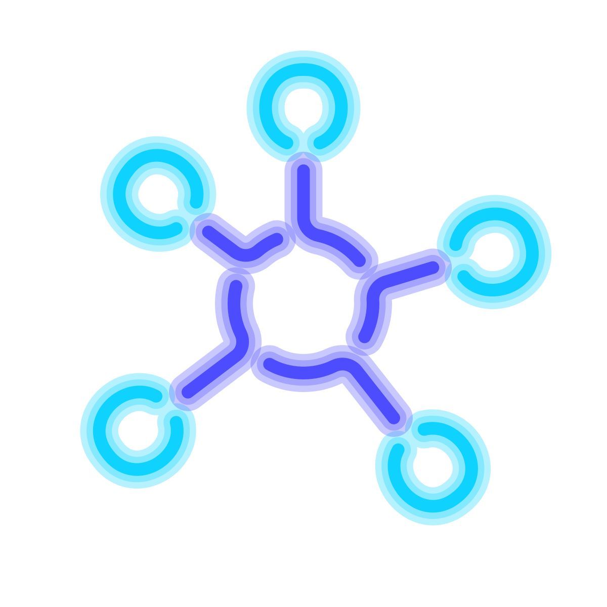 neon style mappa mentale icon