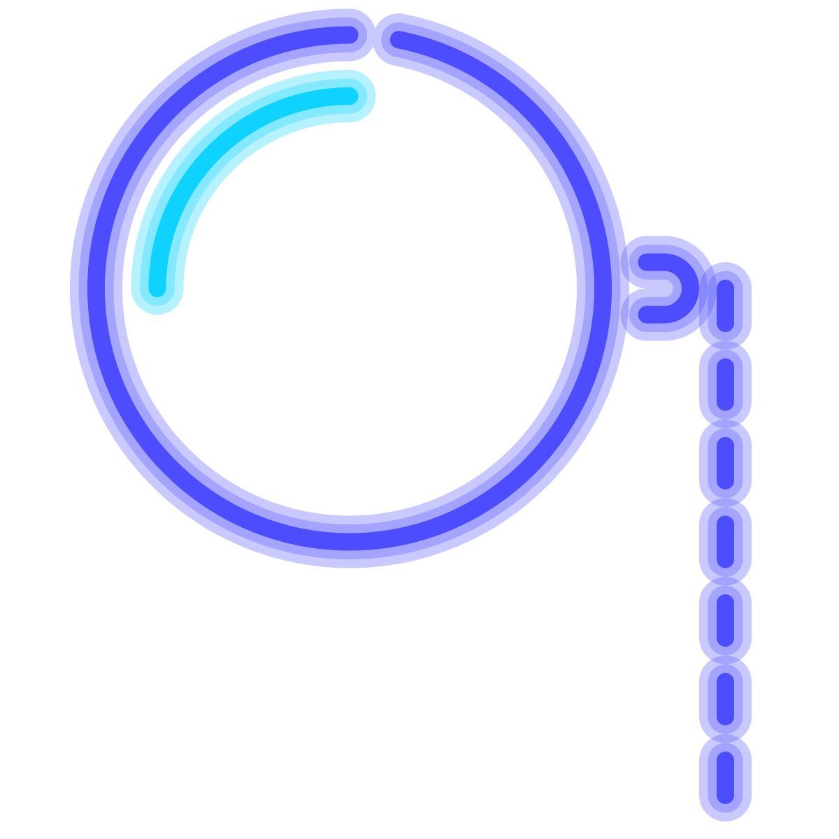 neon style monóculo icon