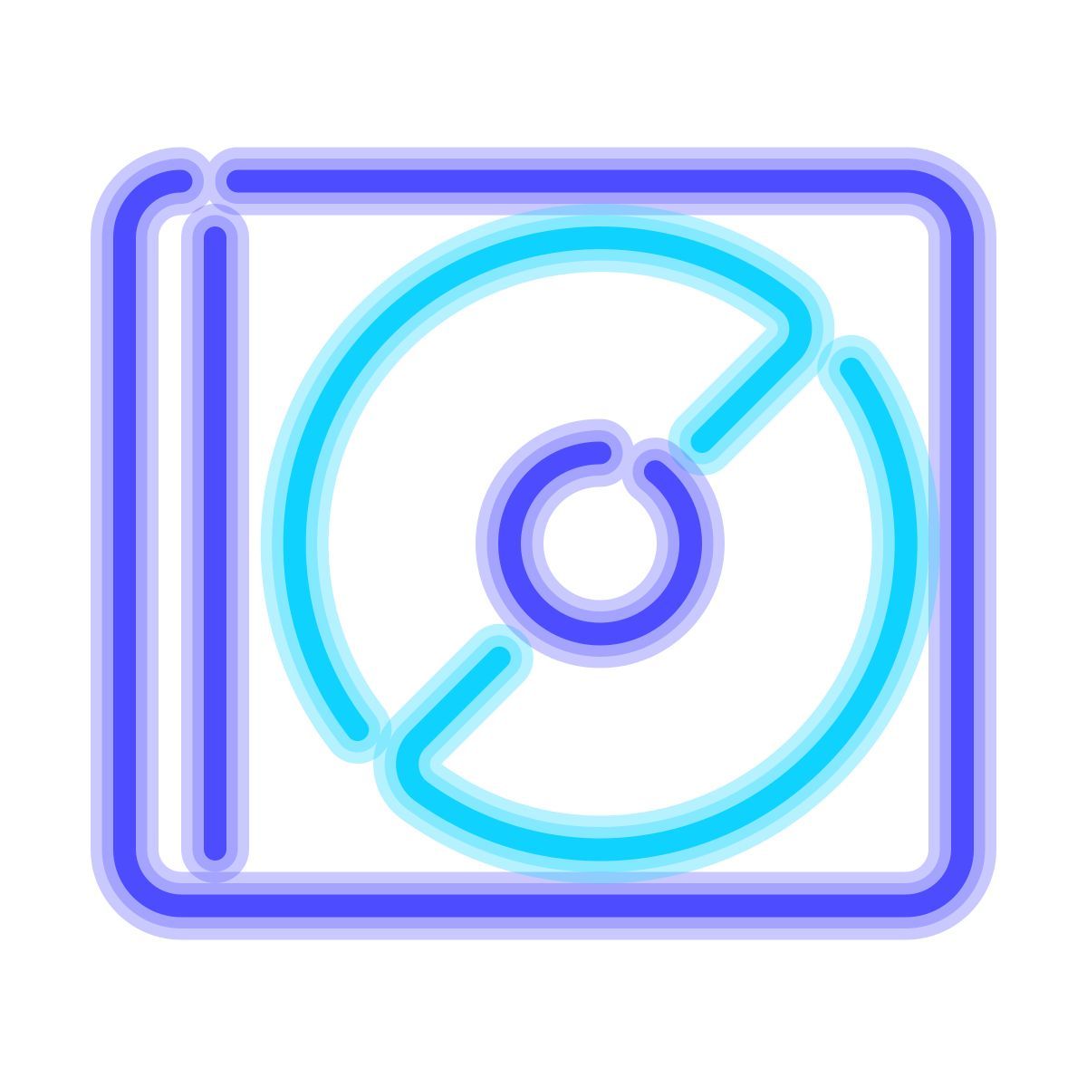 neon style music album icon
