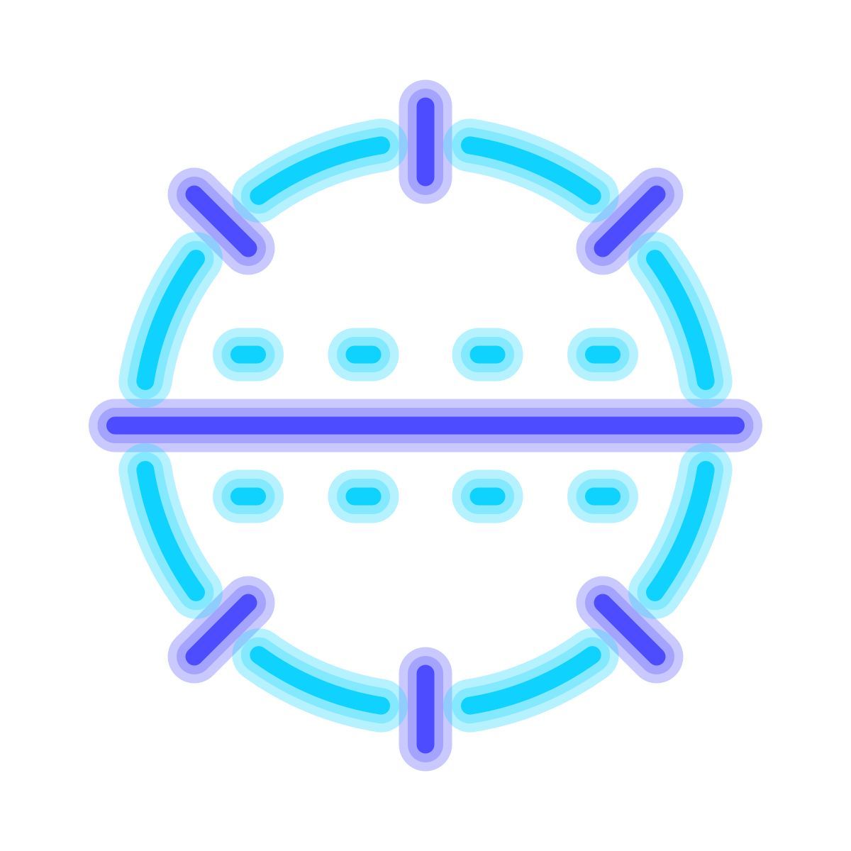 neon style mina navale icon