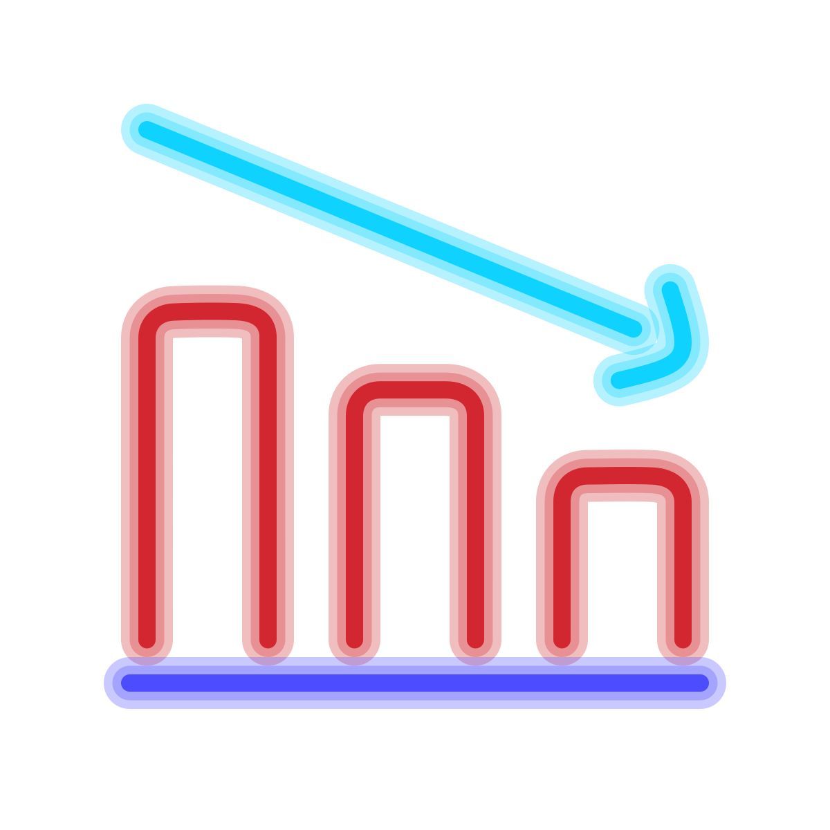 neon style negative dynamik icon