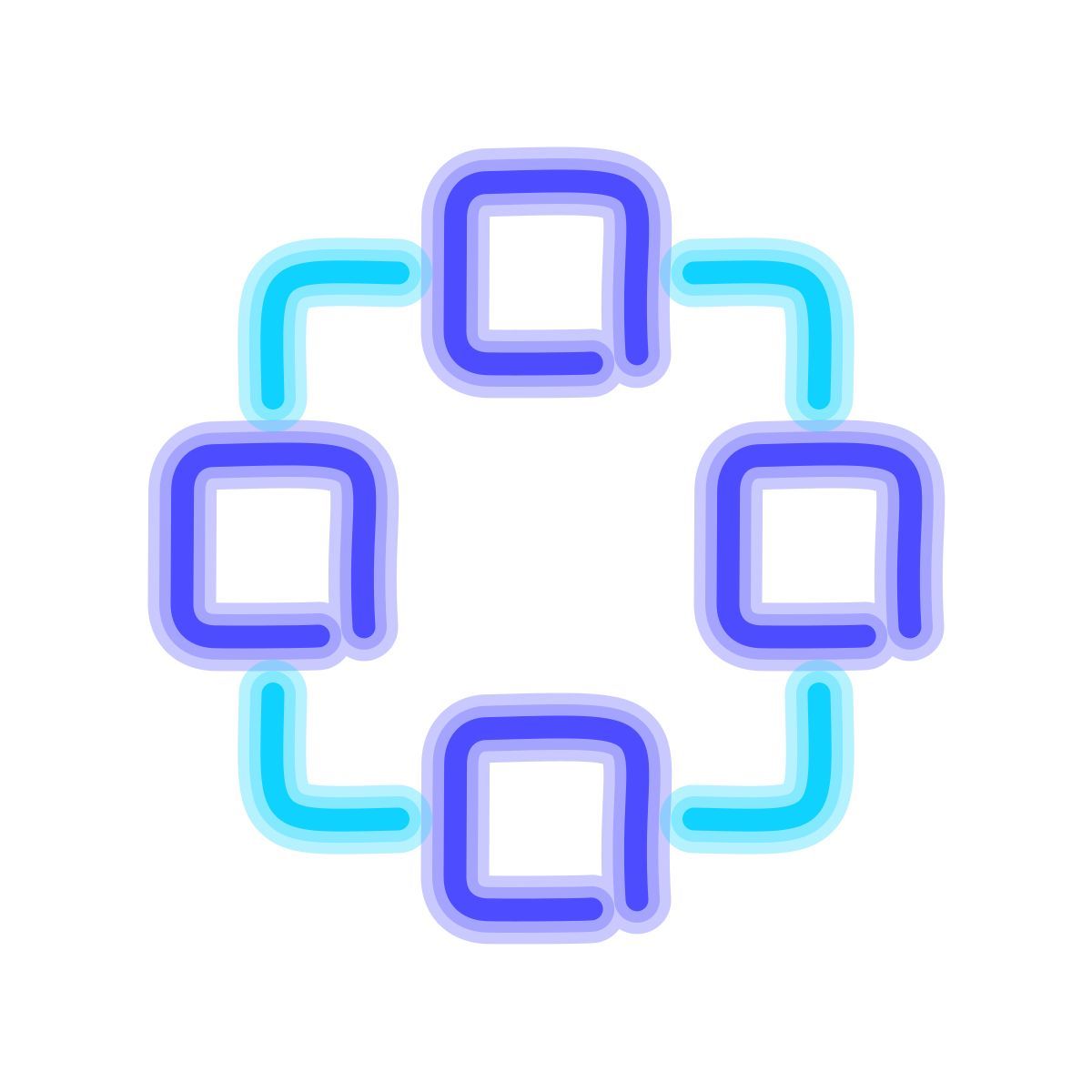 neon style rete icon