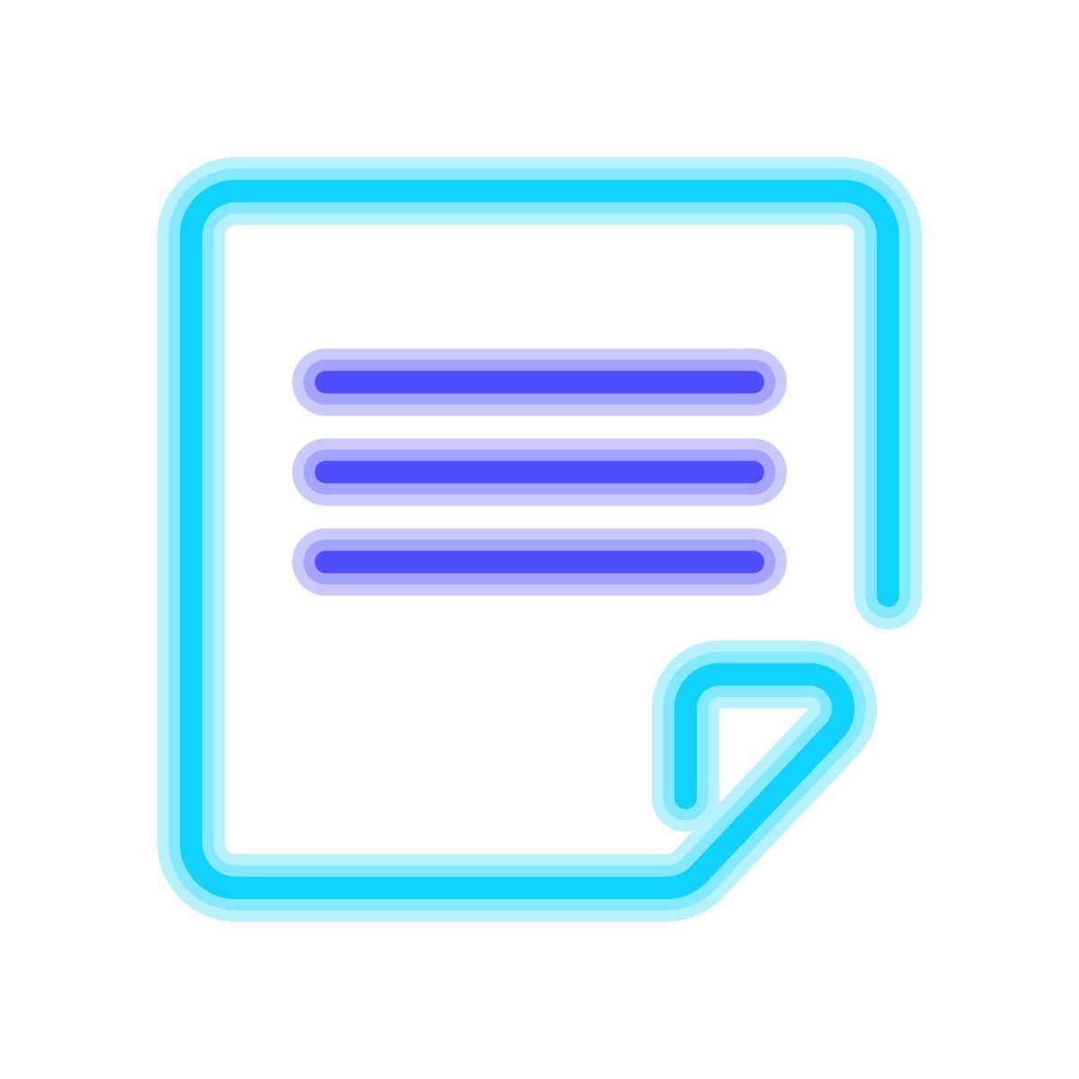 neon Stil notiz Icon