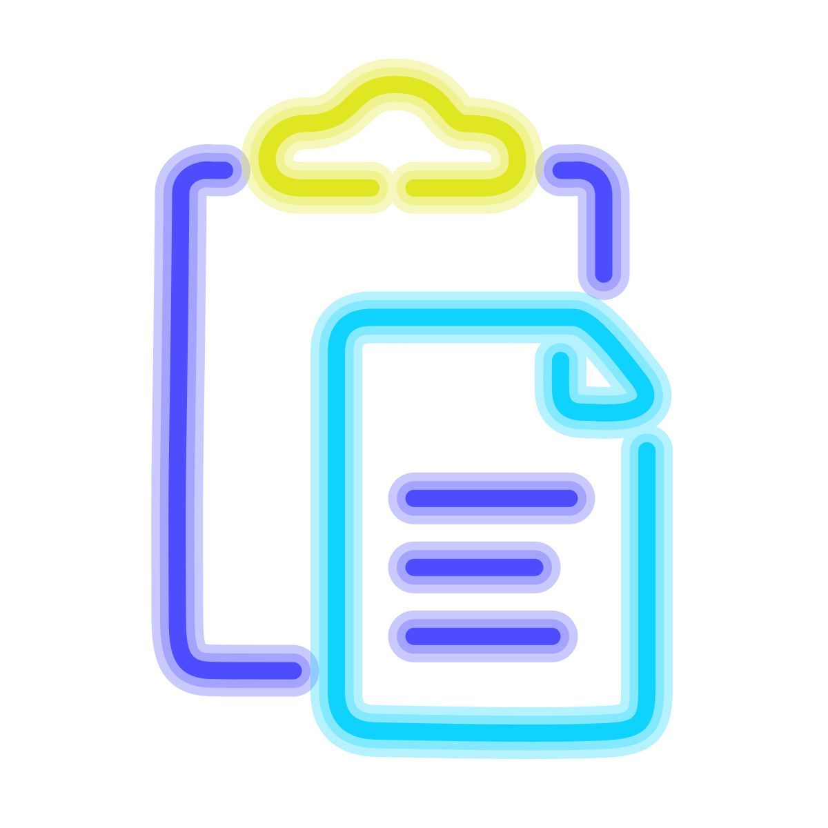 neon style paste icon