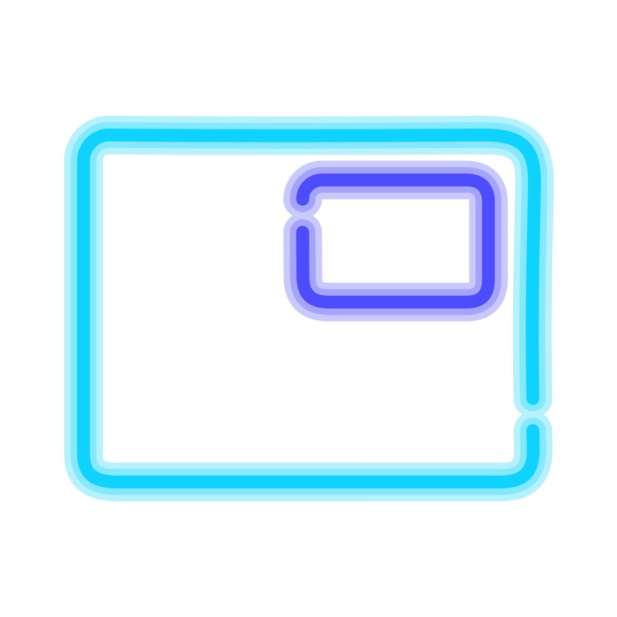 neon style imagen en imagen icon