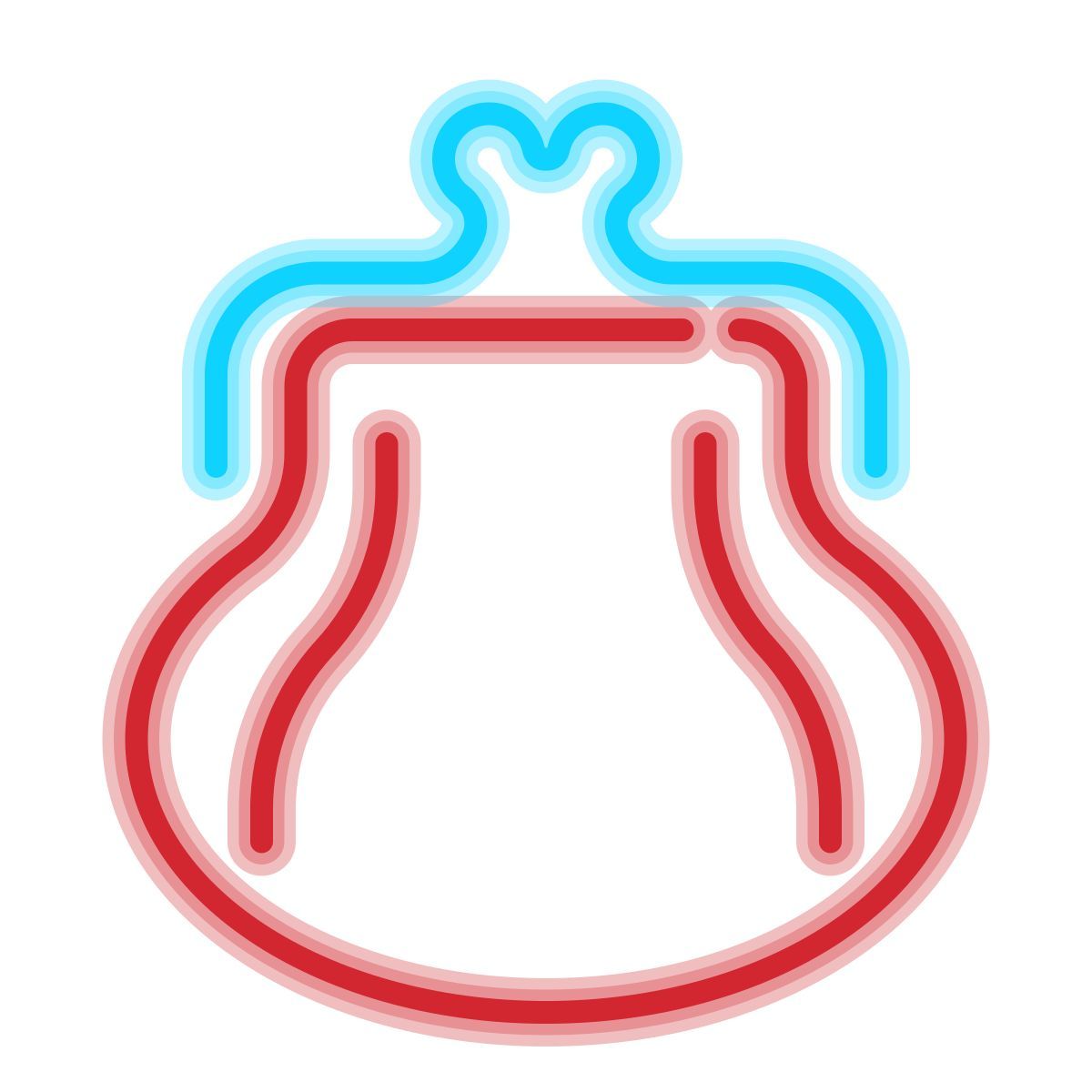 neon style 钱包前视图 icon