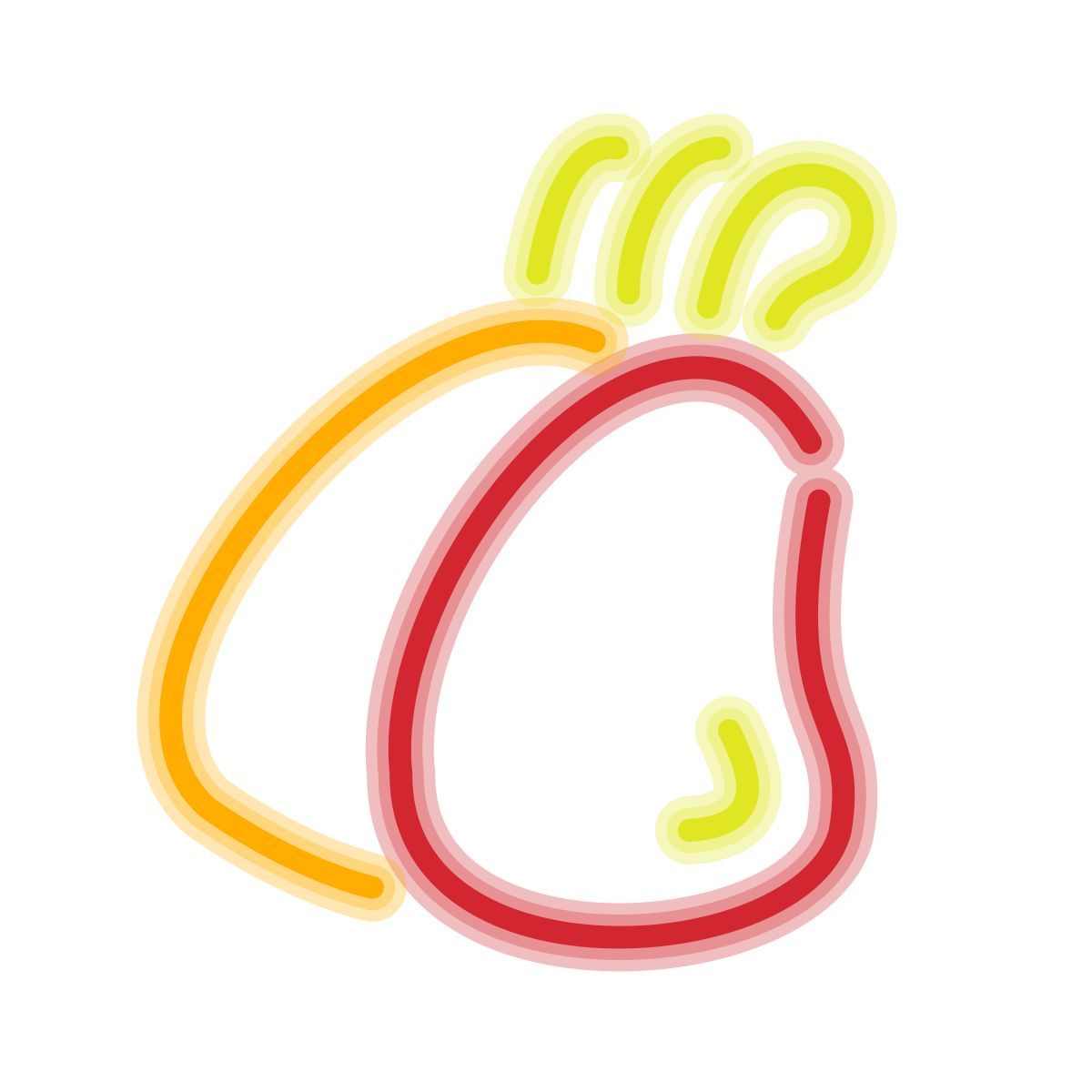 neon style carré di agnello icon