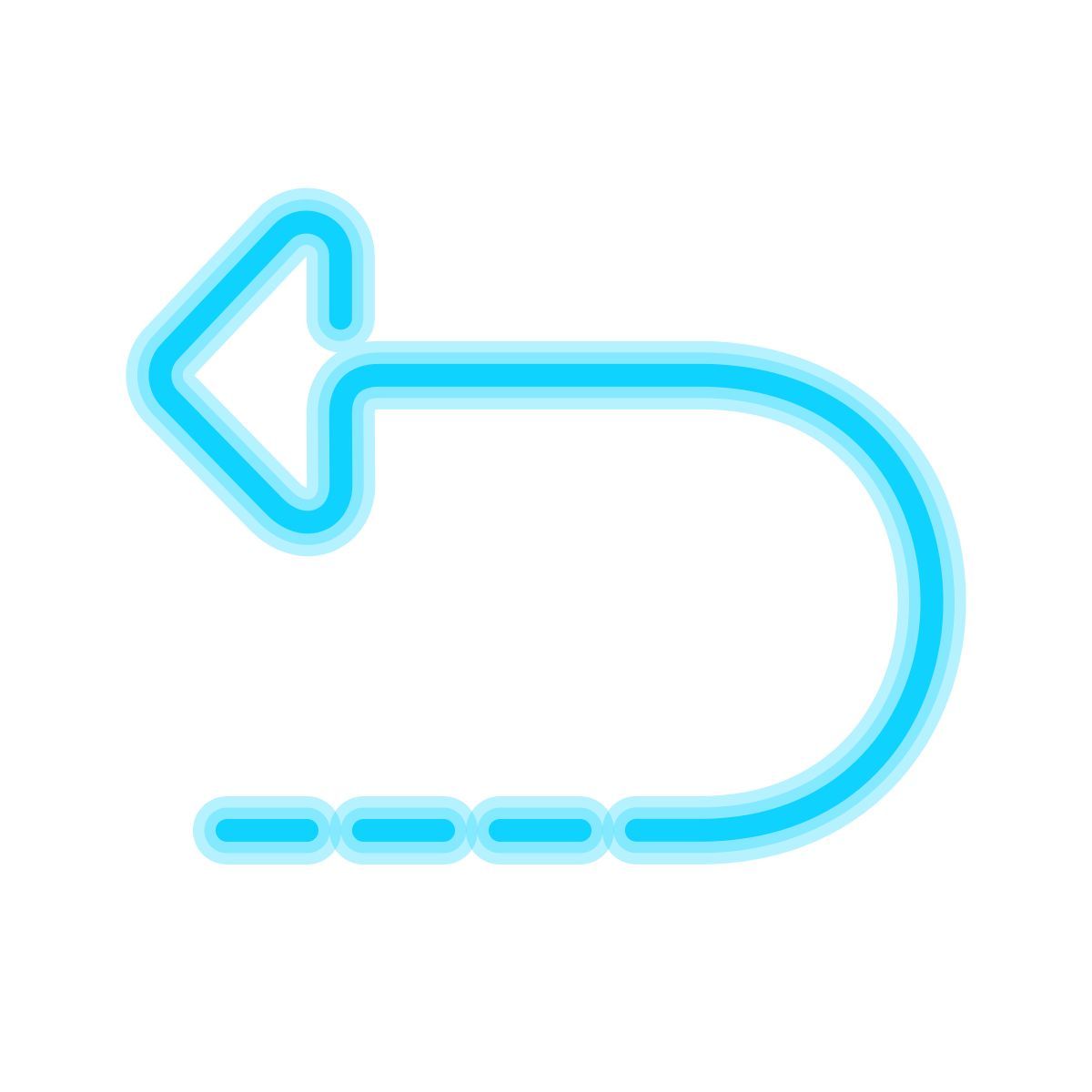 neon style return icon