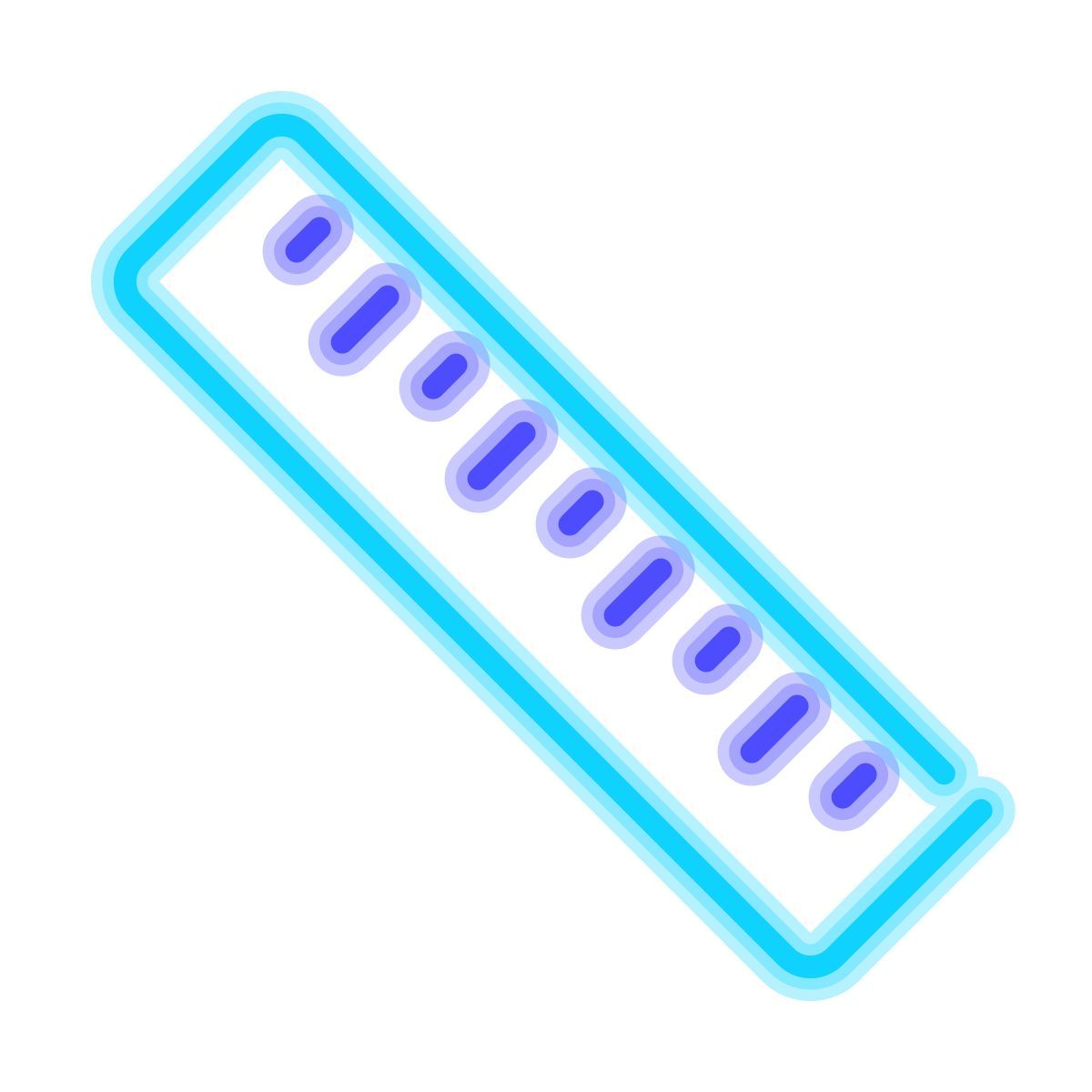 neon style ruler icon