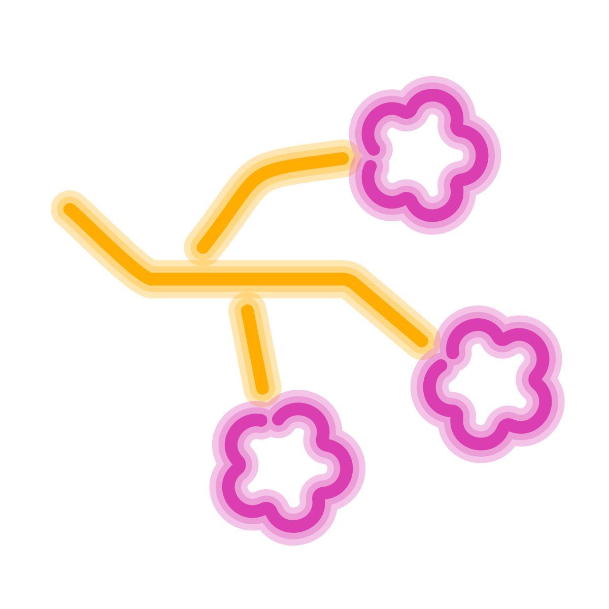 neon style flora icon