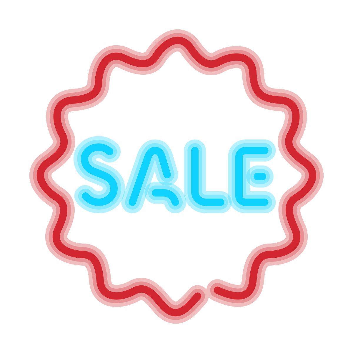 neon style venta icon