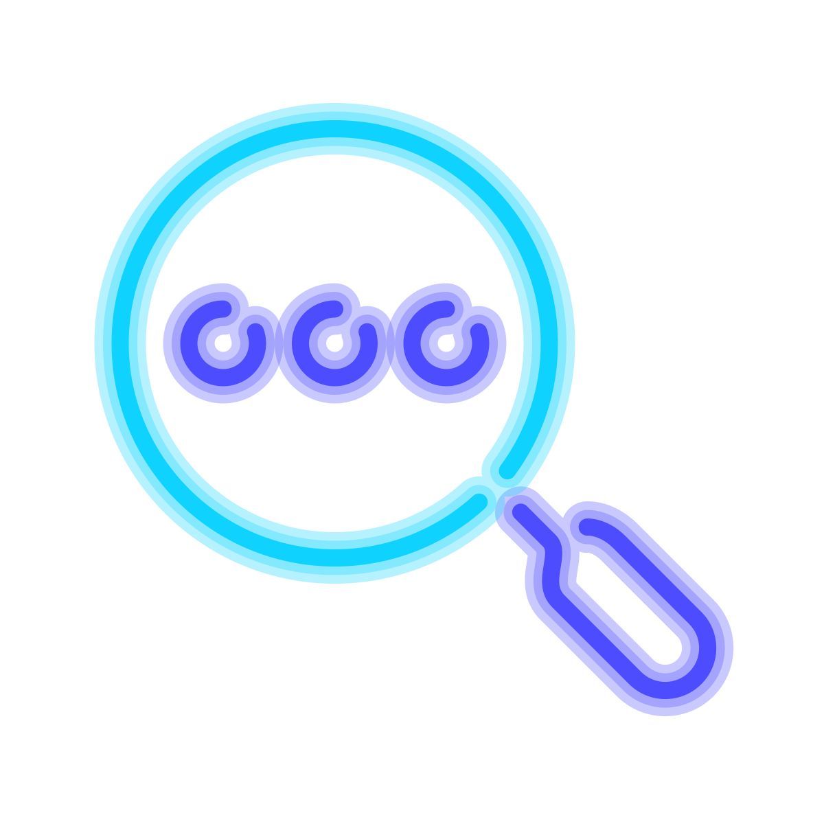 icono ver más neon estilo