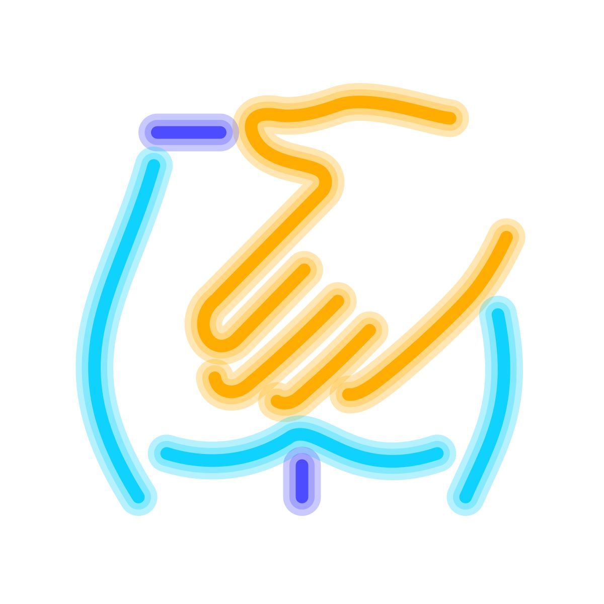 neon style delincuente sexual icon