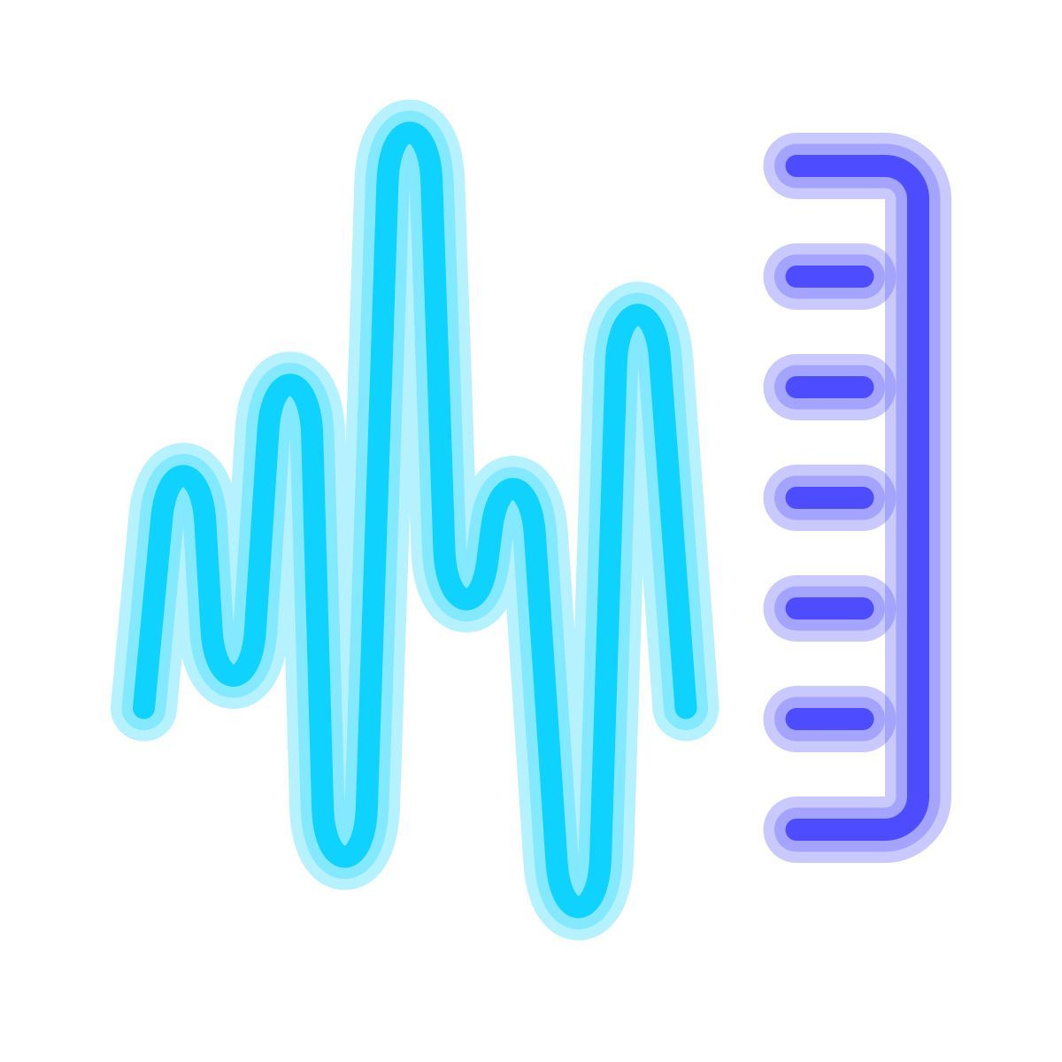 neon style diagnostic icon