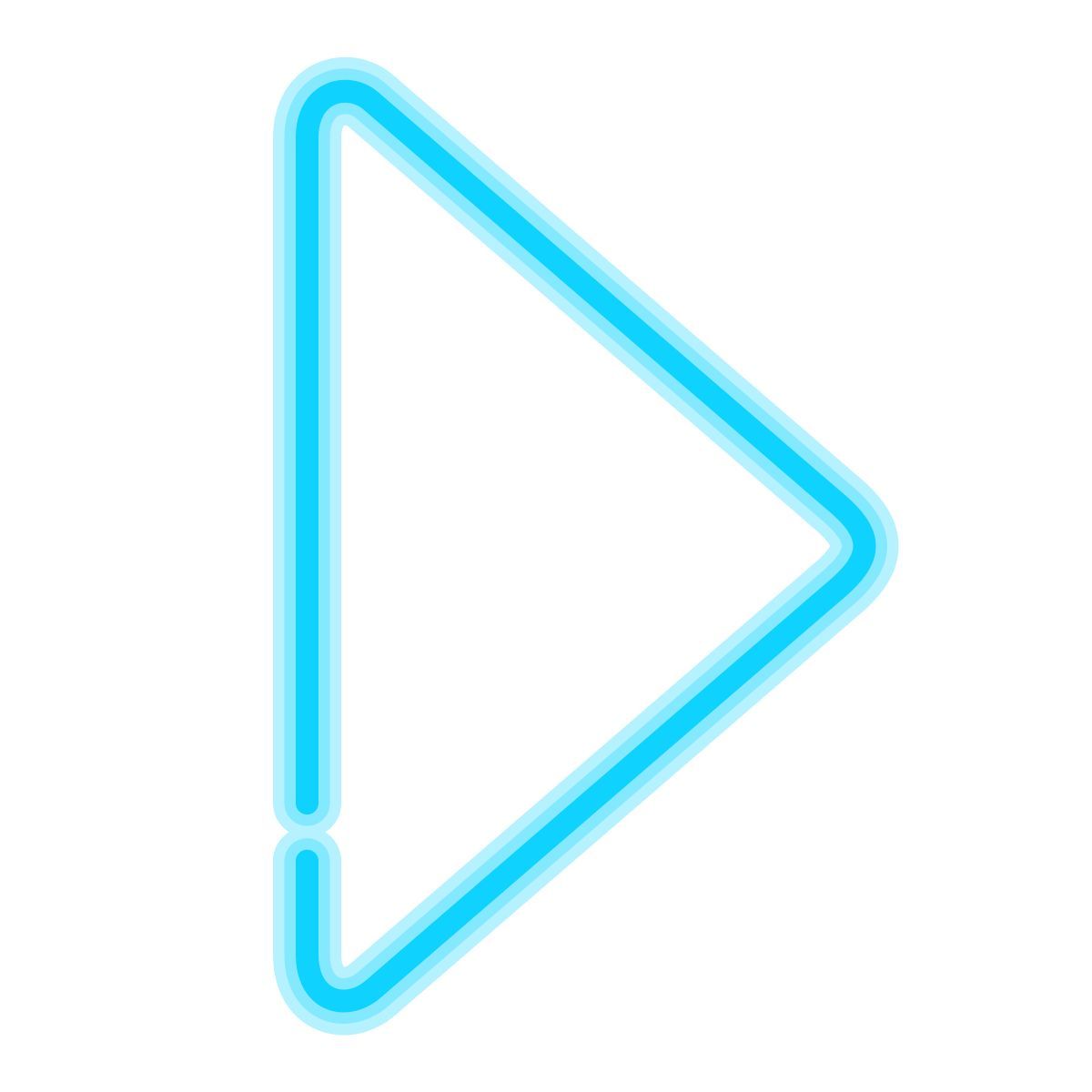 neon style sort right icon