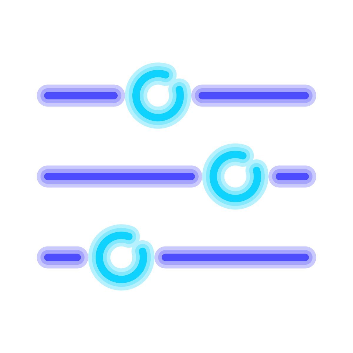 neon style slider icon
