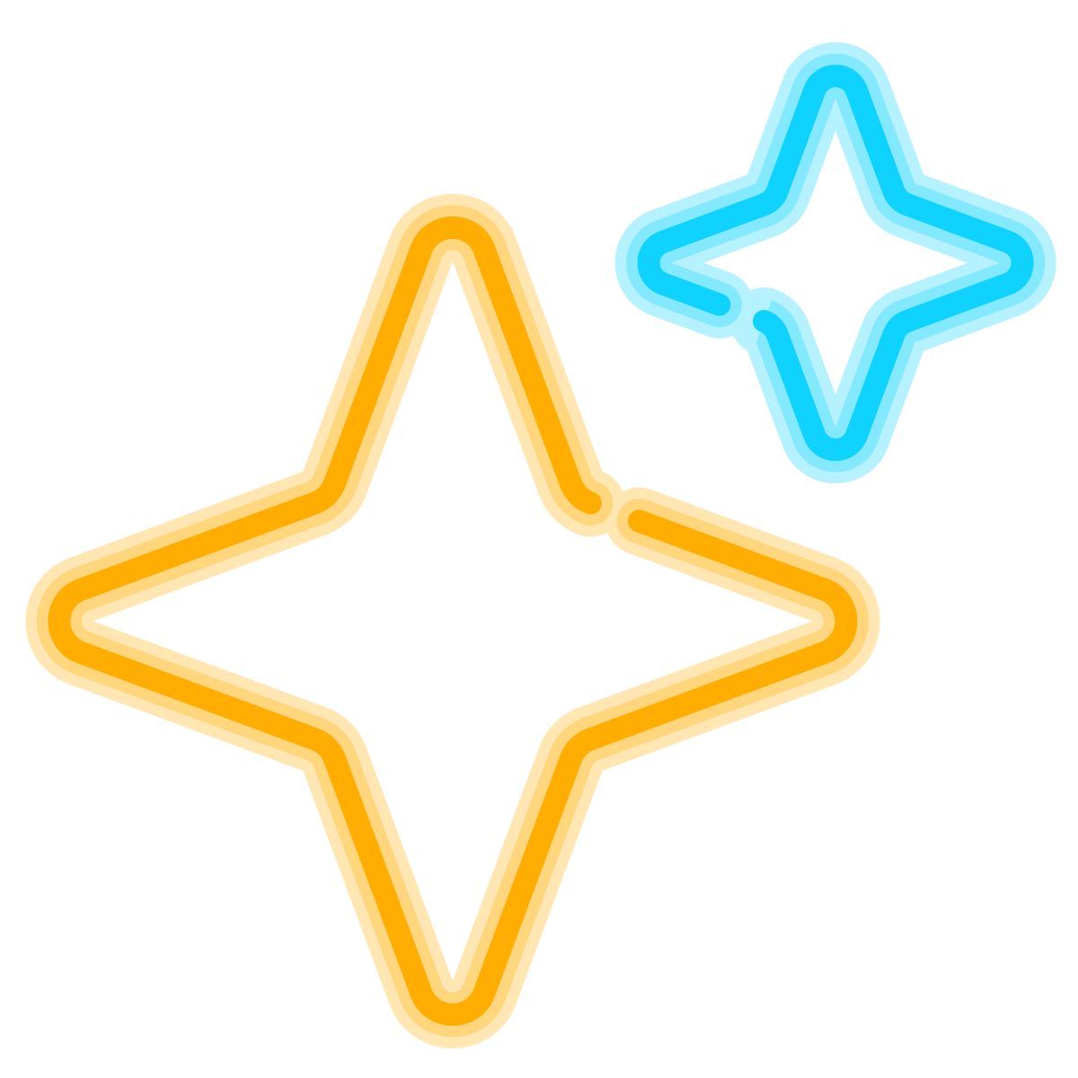 neon スタイル キラキラ アイコン