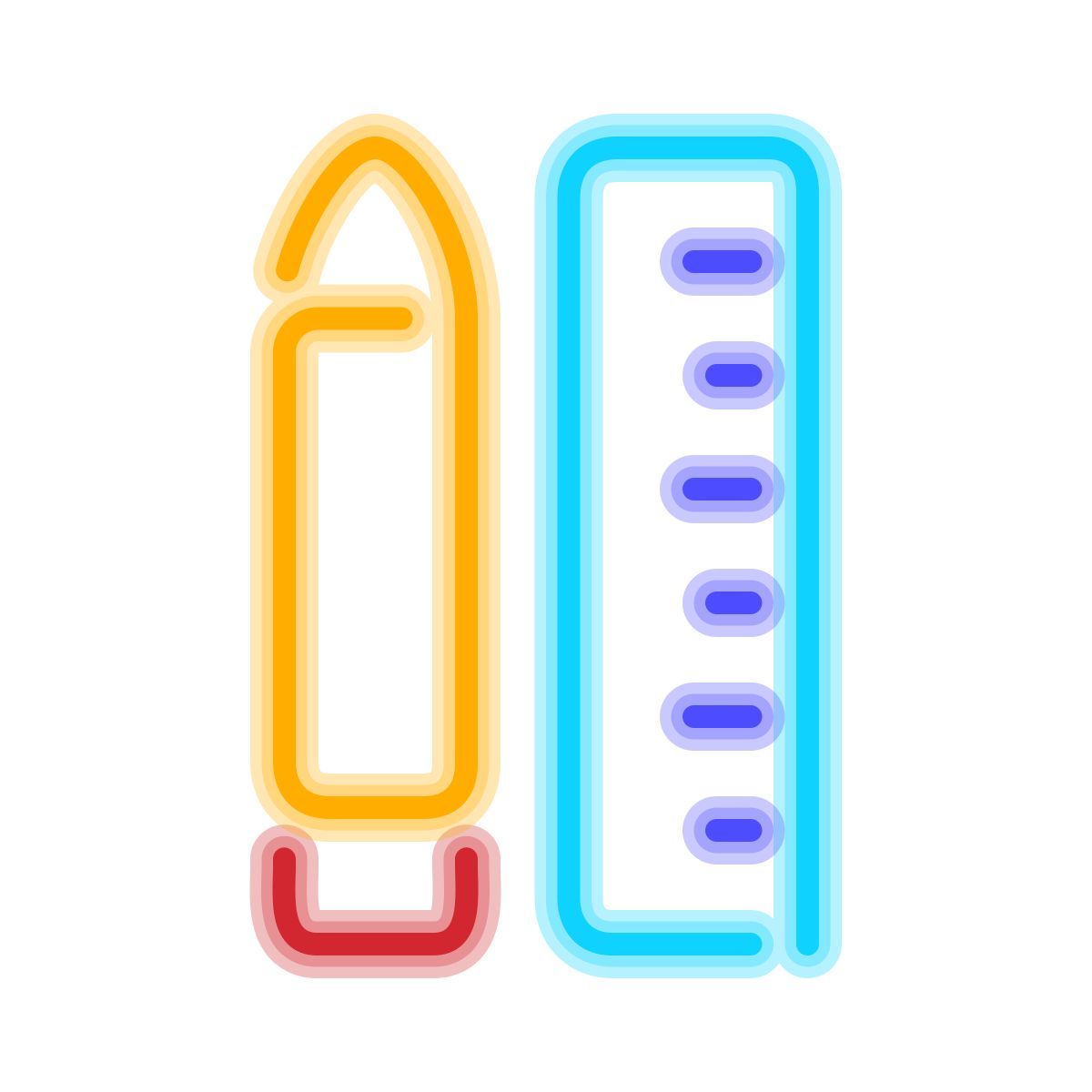 neon style papelería icon