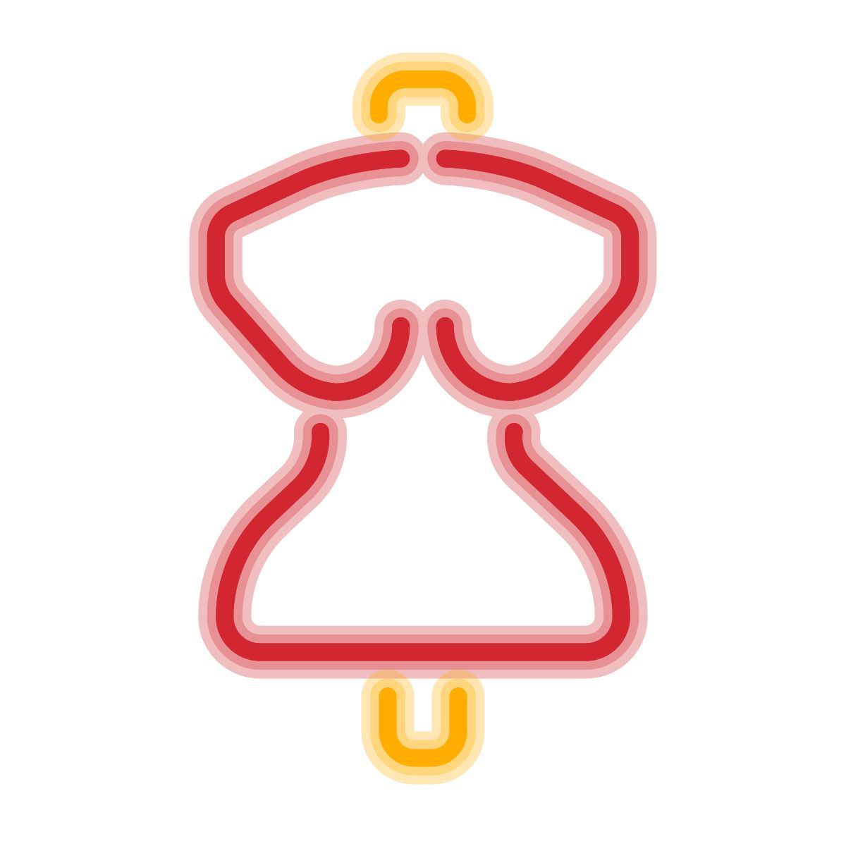 neon style tailors dummy icon