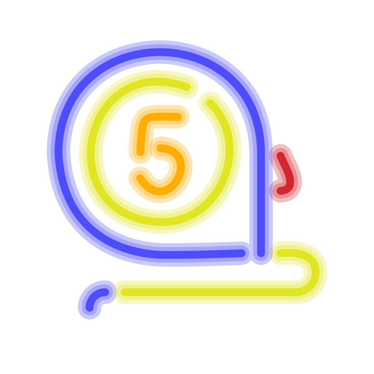 neon style 줄자 icon