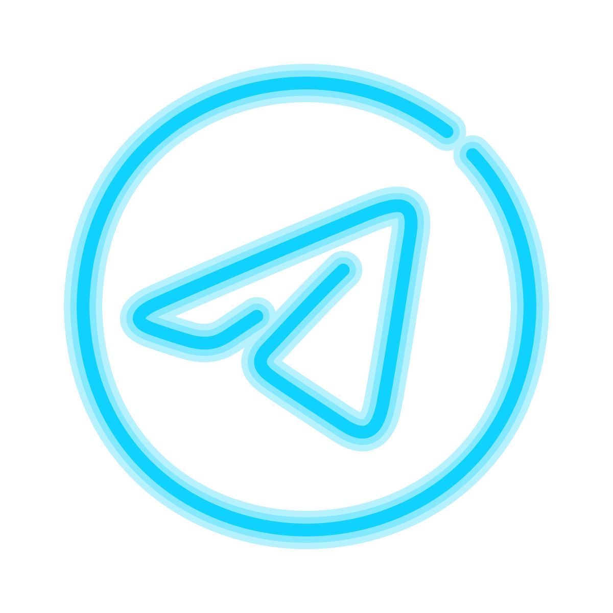 neon style 电报应用 icon
