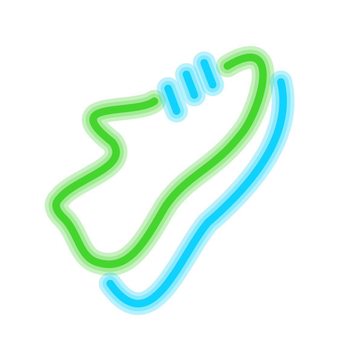 neon style trainers icon