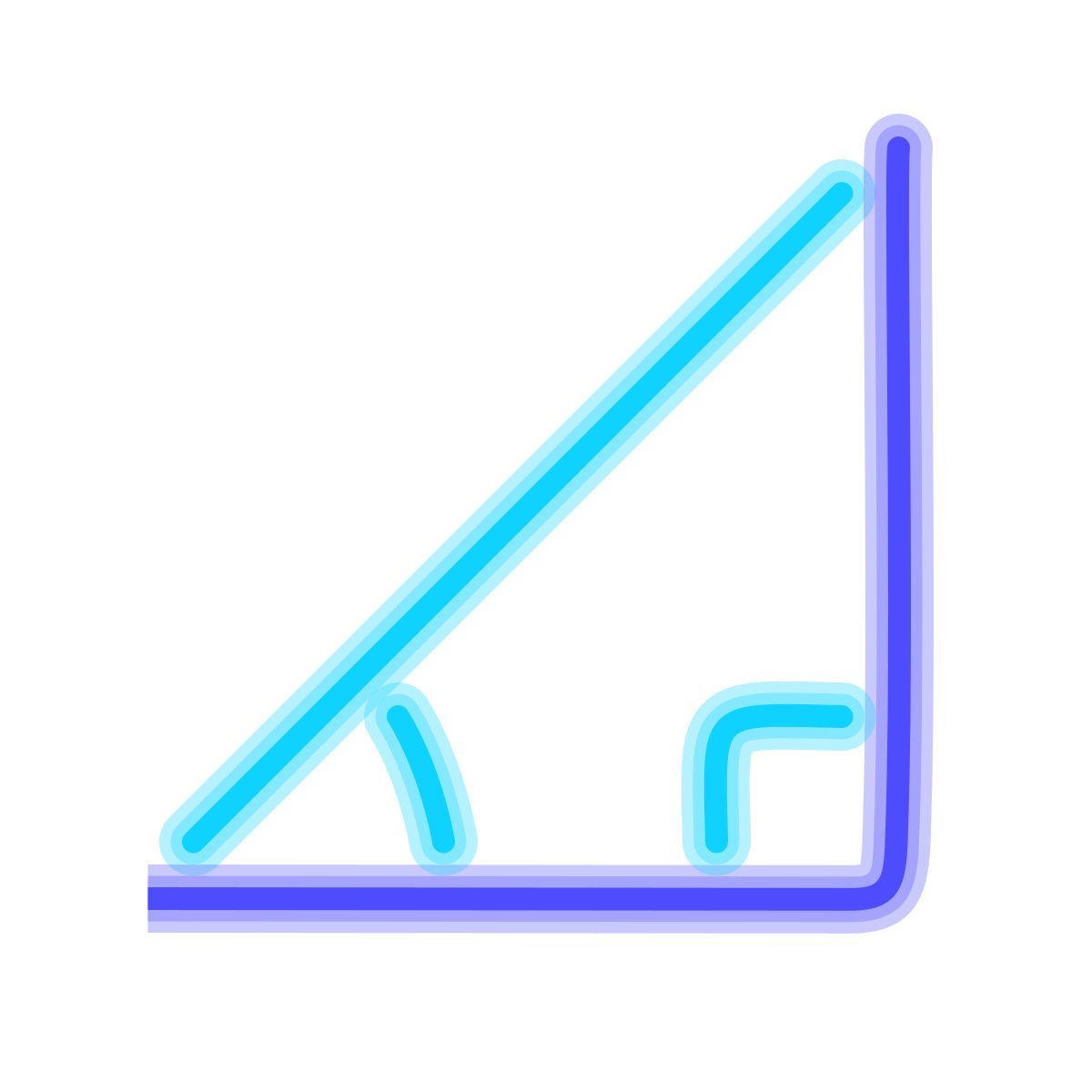 neon style 삼각법 icon