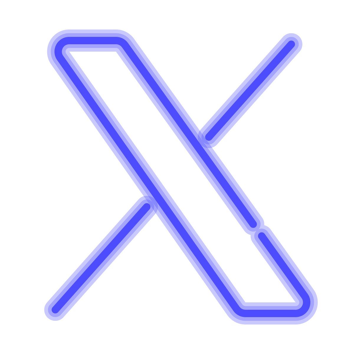 neon 风格 推特x 图标