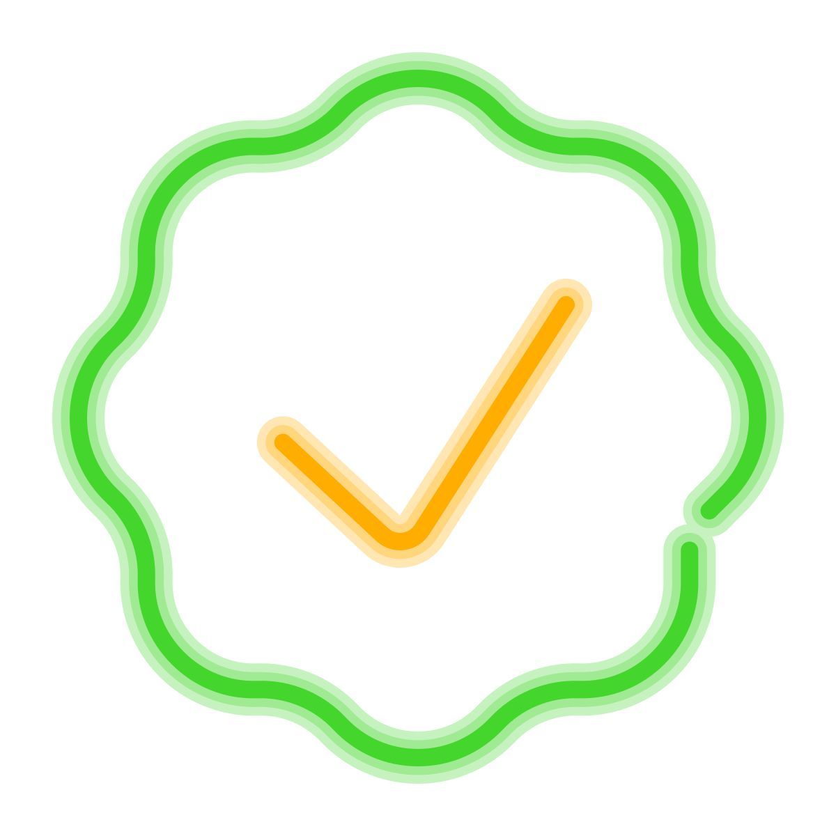 neon 风格 验证的帐户 图标