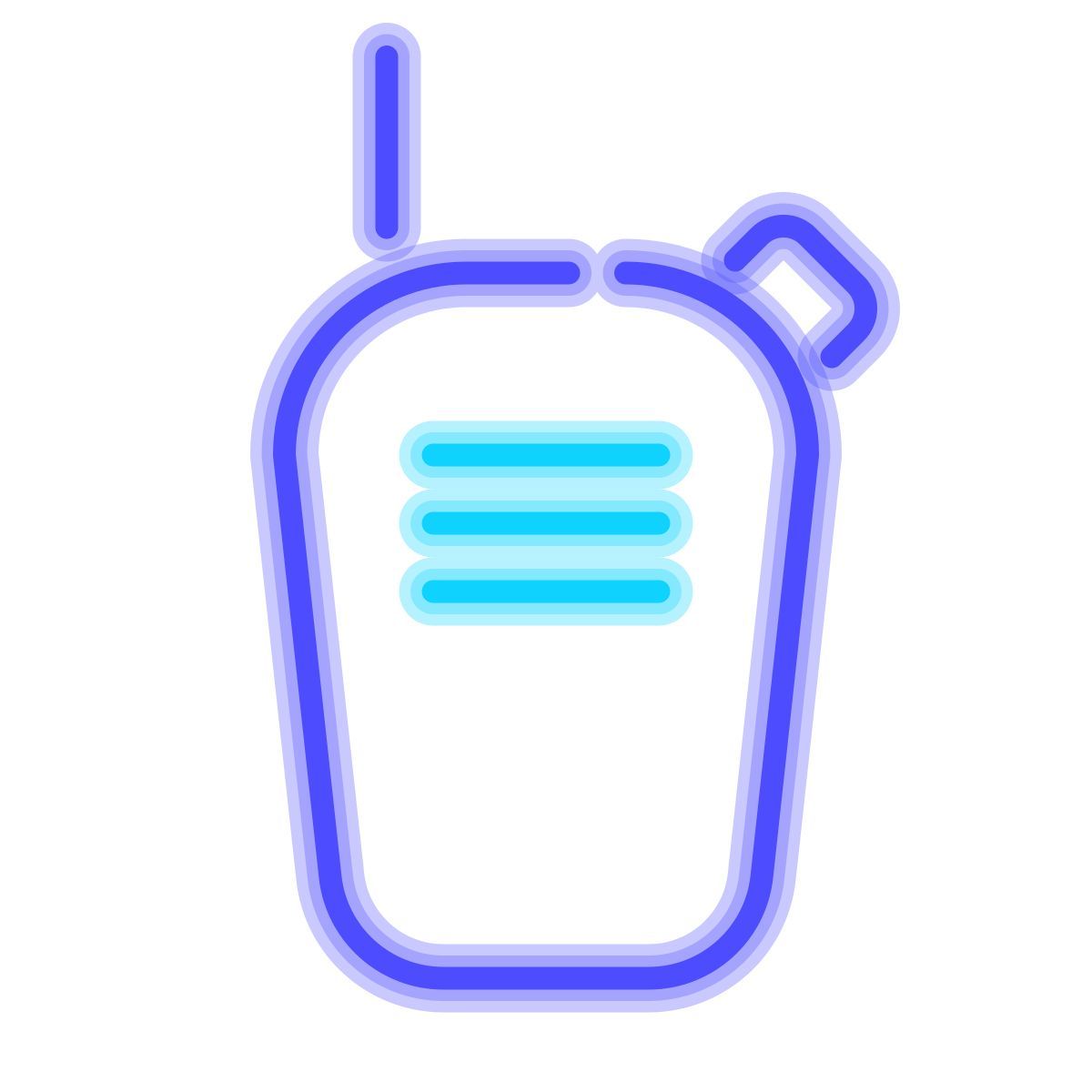 neon style walkie talkie icon
