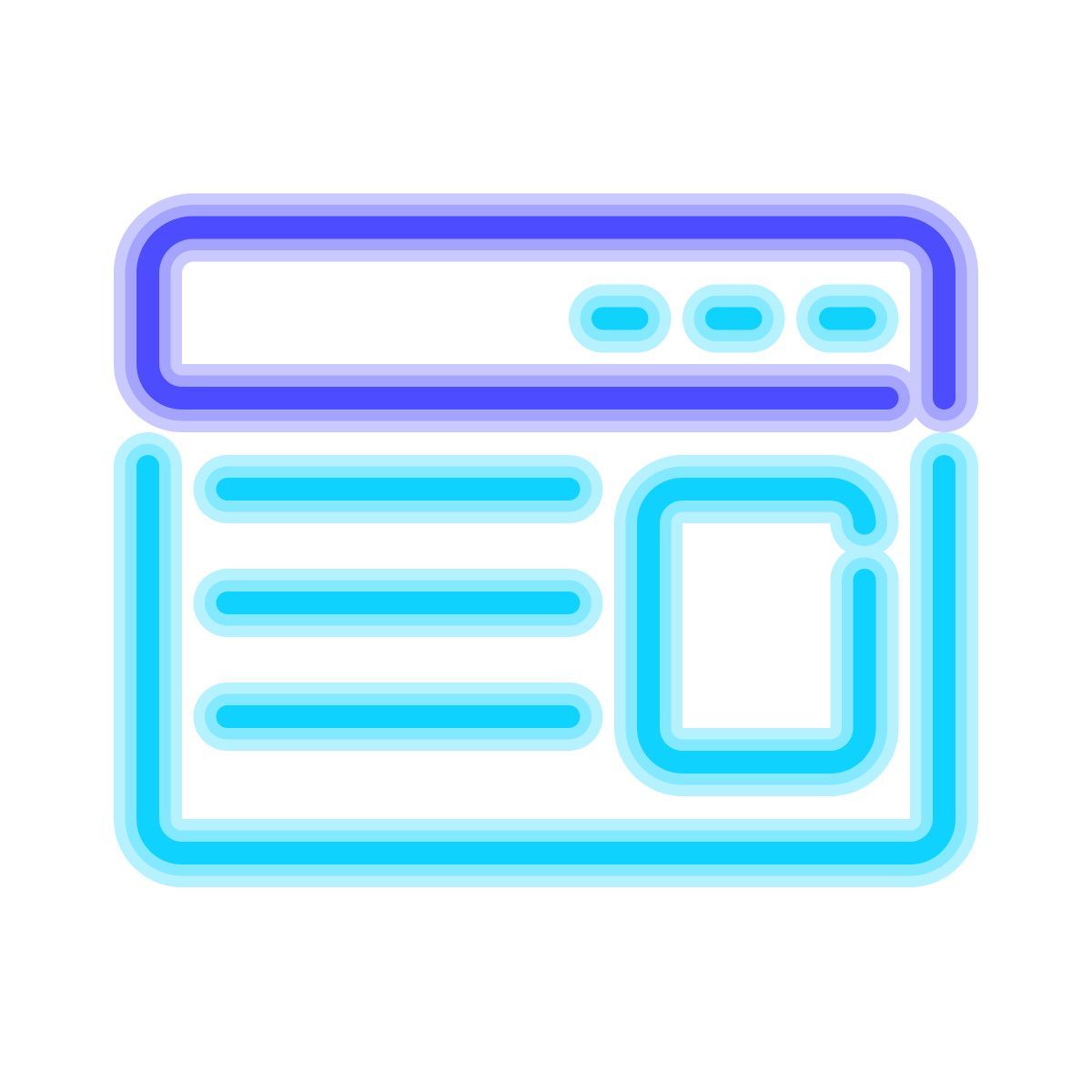 icône web neon style