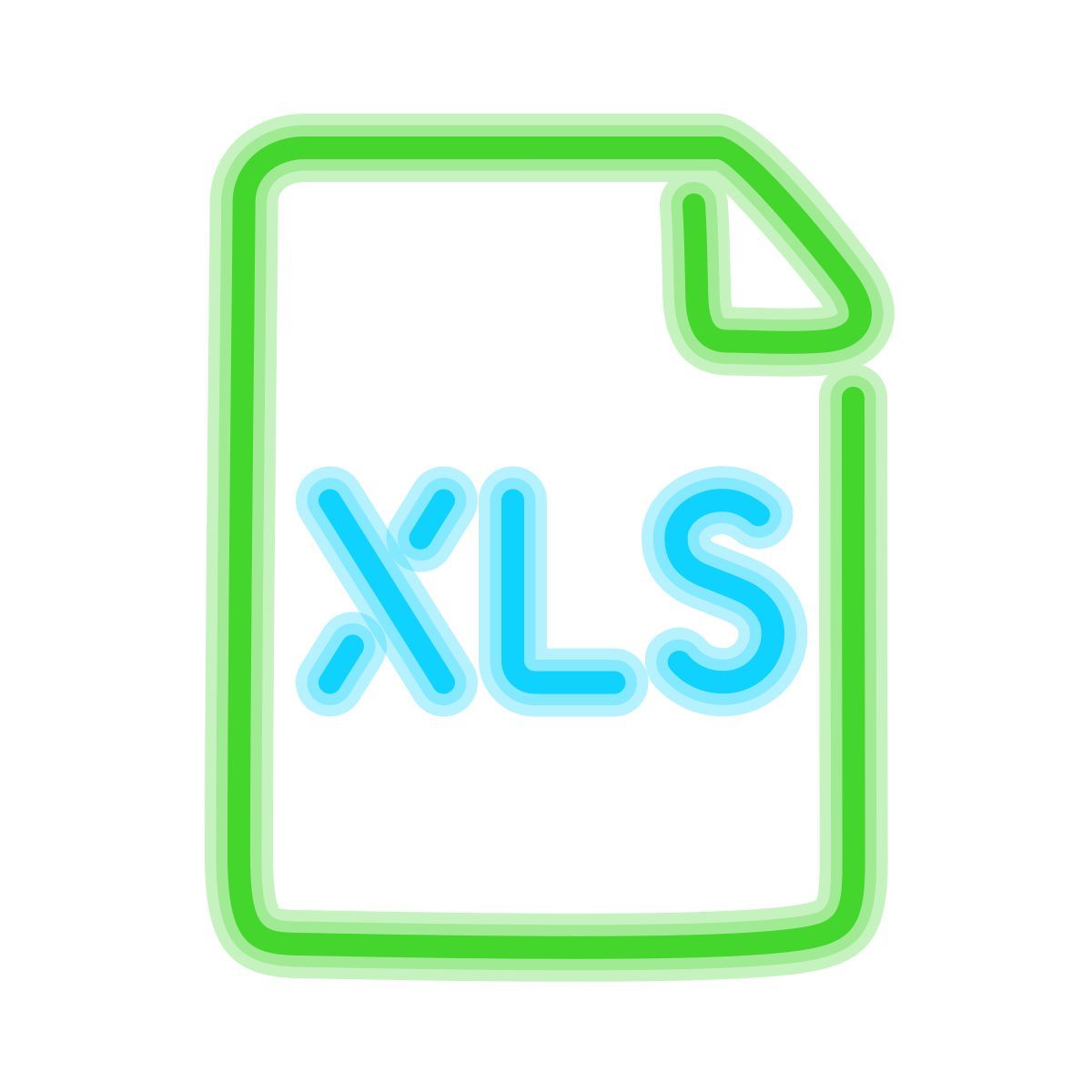 neon style xls icon
