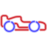 F1 Car icon in Neon Style