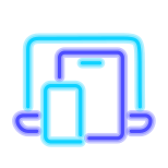 Multiple Devices icon in Neon Style