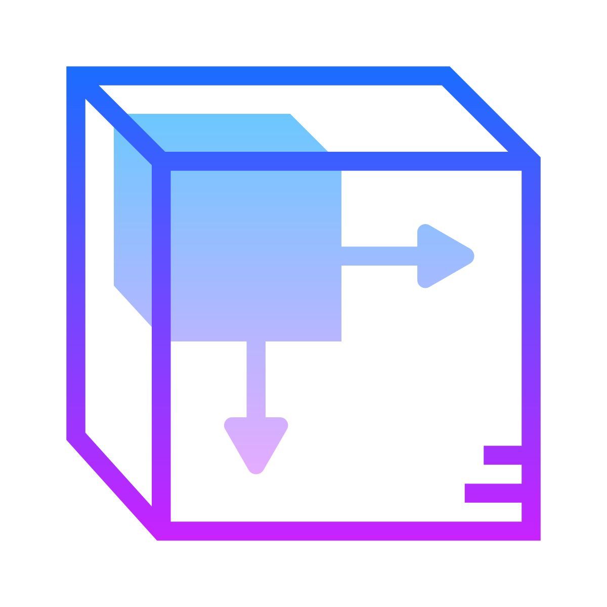 gradient style básculas en 3d icon