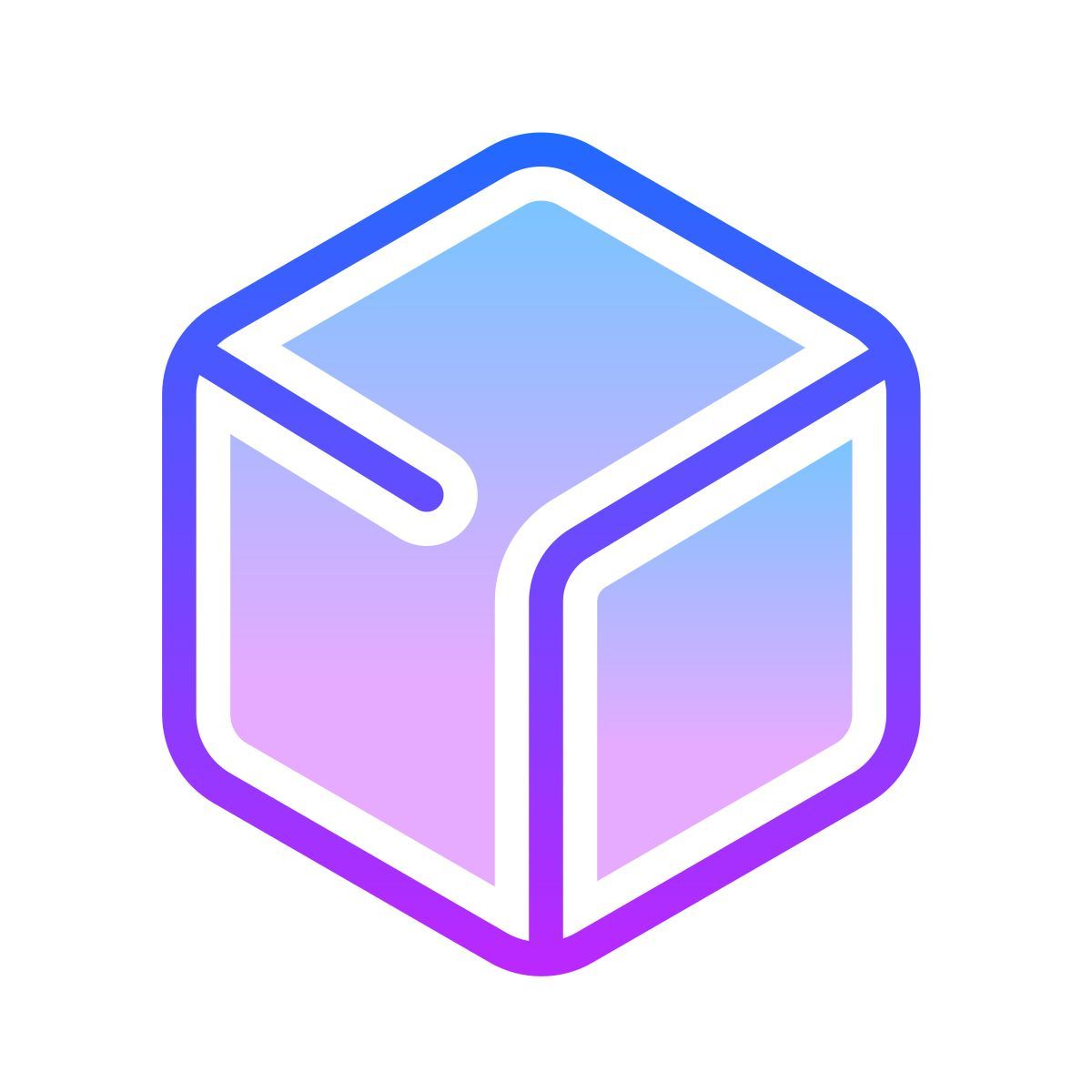 gradient style 3d 뷰어 icon