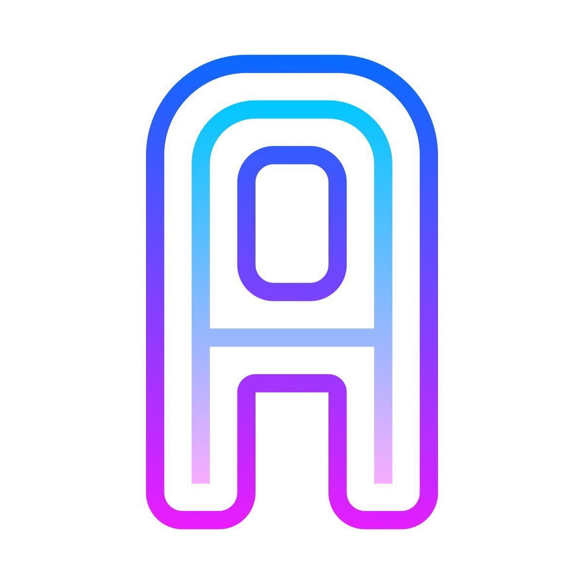 gradient style a icon