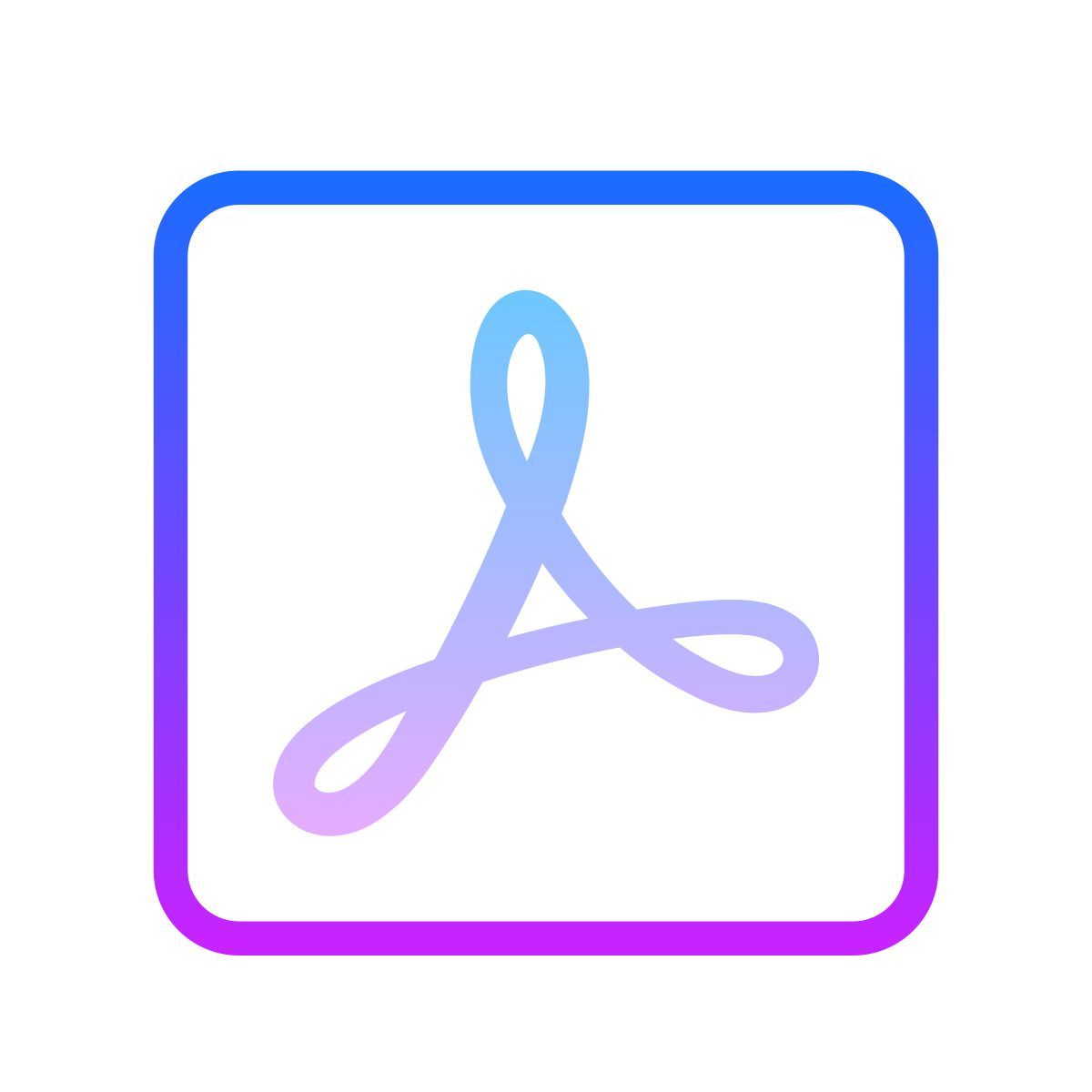 gradient style adobe acrobat icon