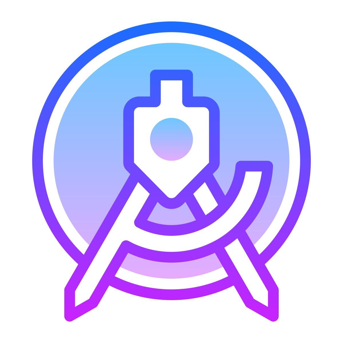 gradient style studio android icon