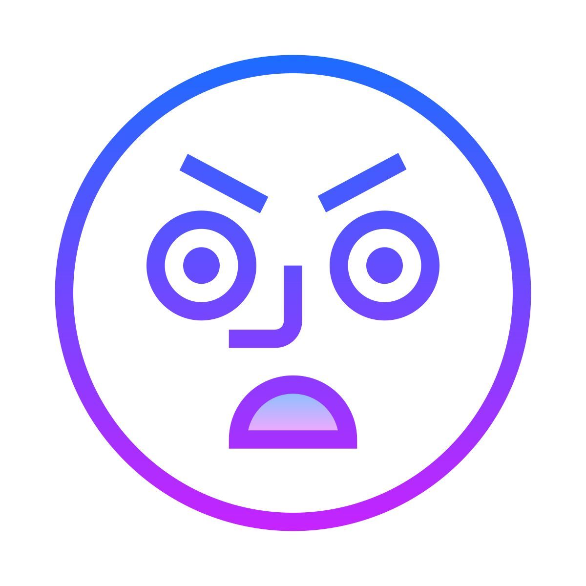 gradient style angry icon