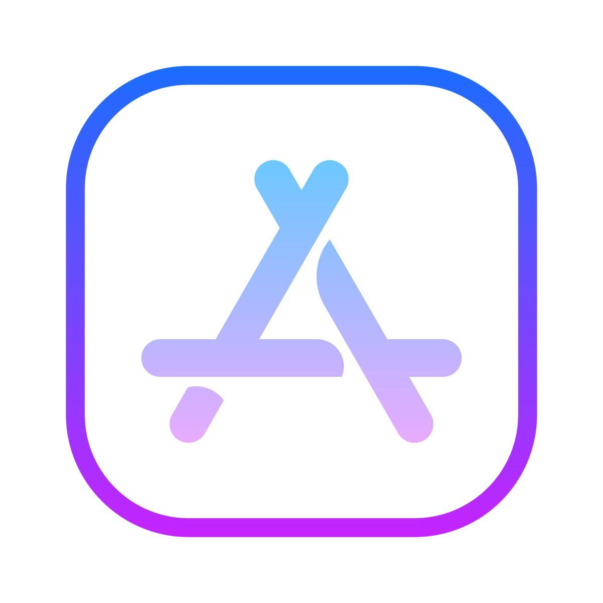 gradient style app store di apple icon