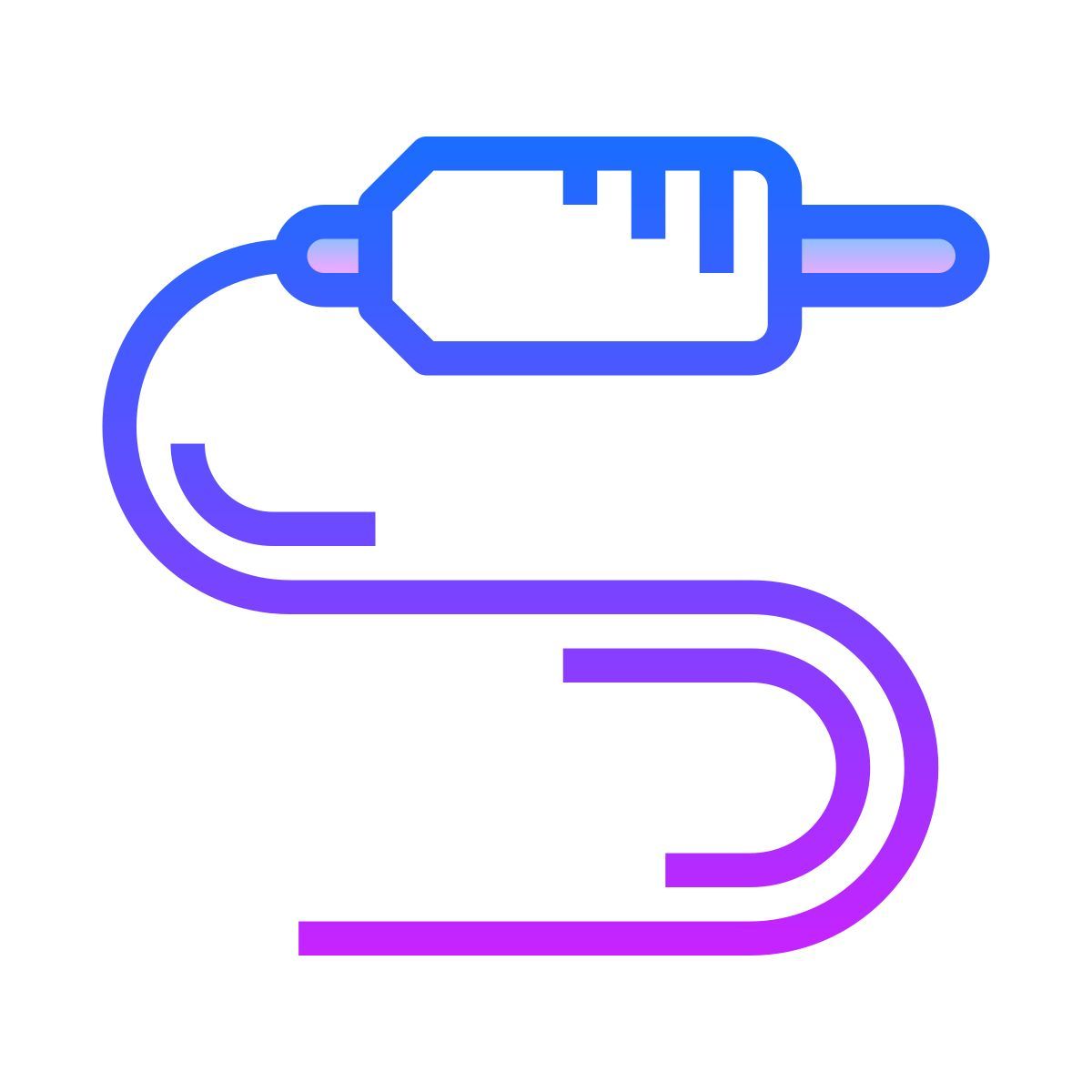 gradient style audio cable icon