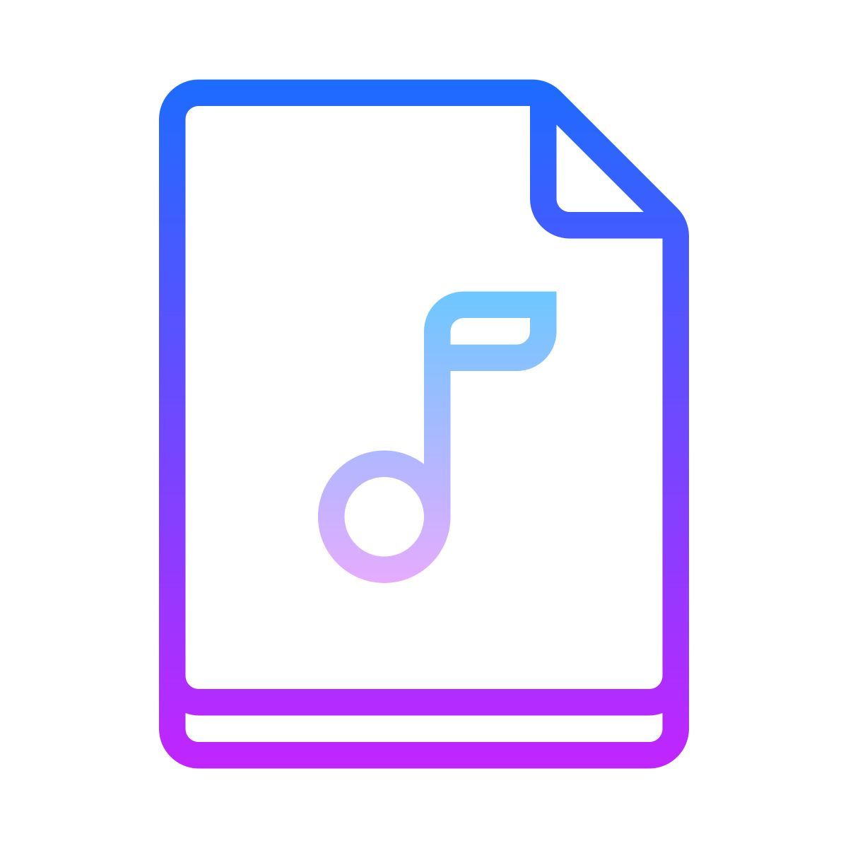 gradient style 音频文件 icon