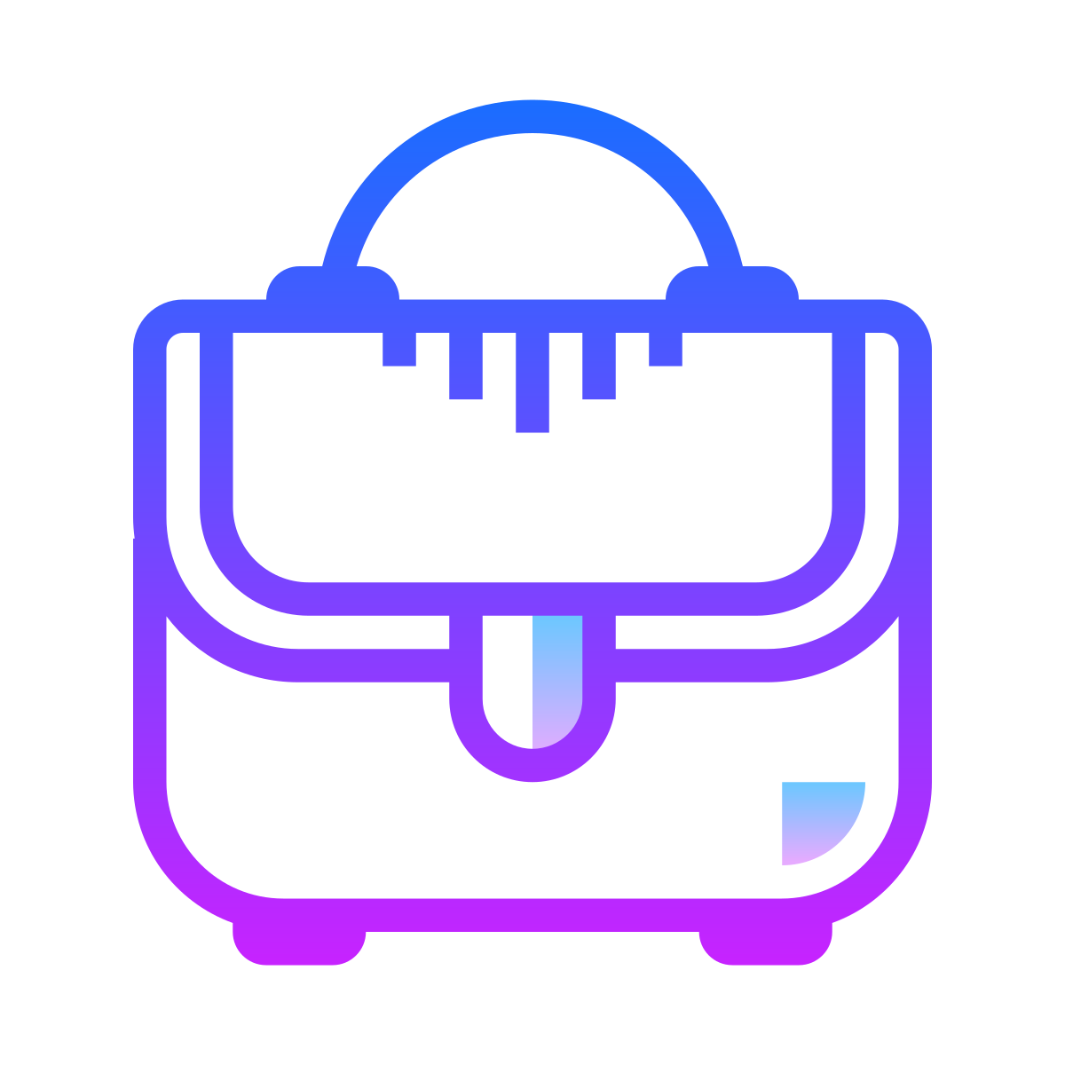 gradient style bag front view icon