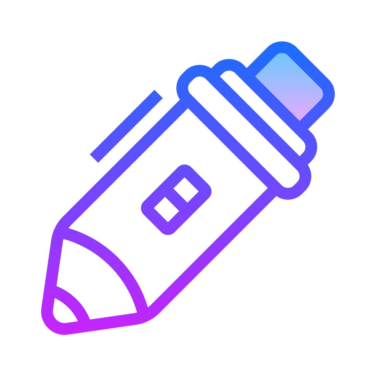gradient style ball point pen icon