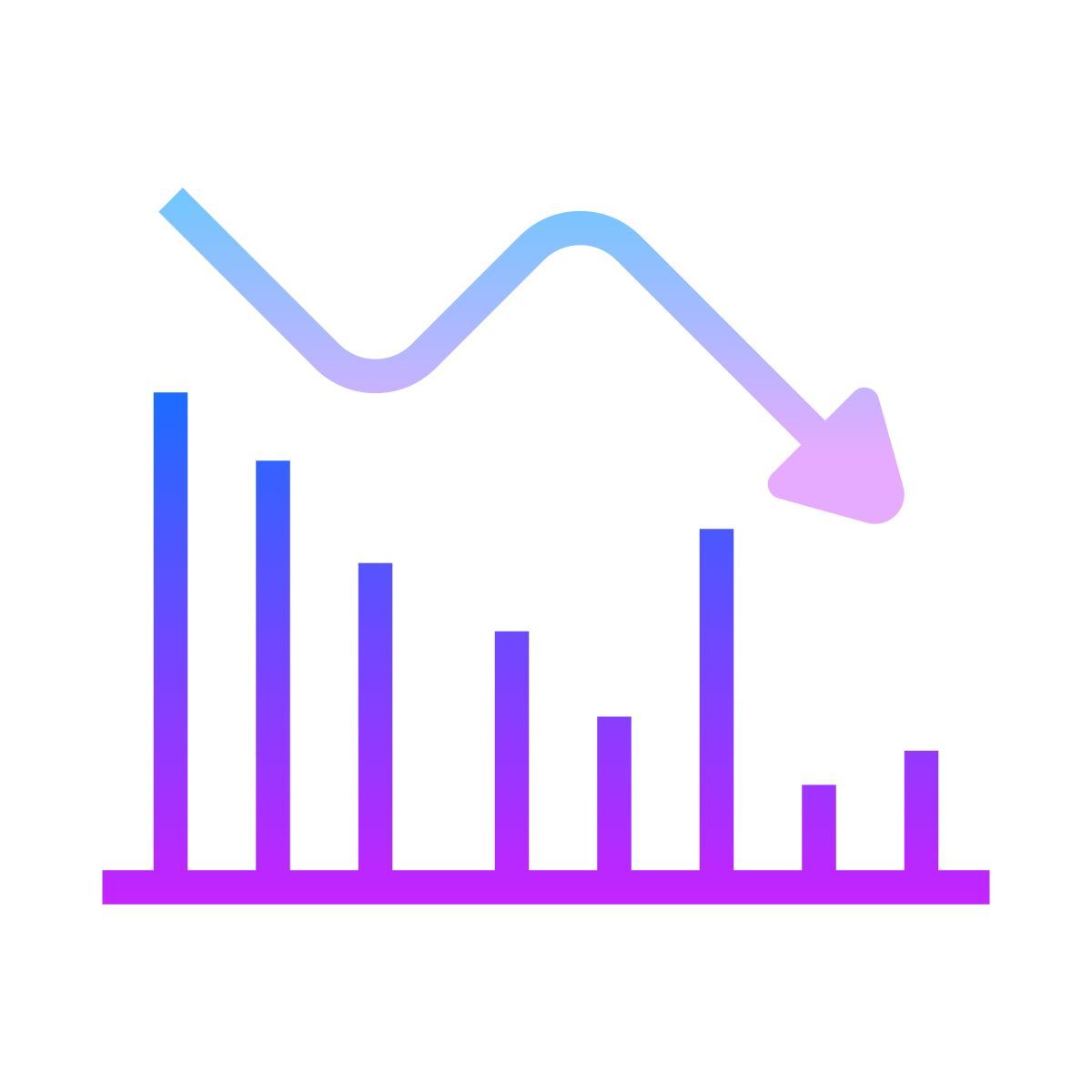 gradient style 看空 icon