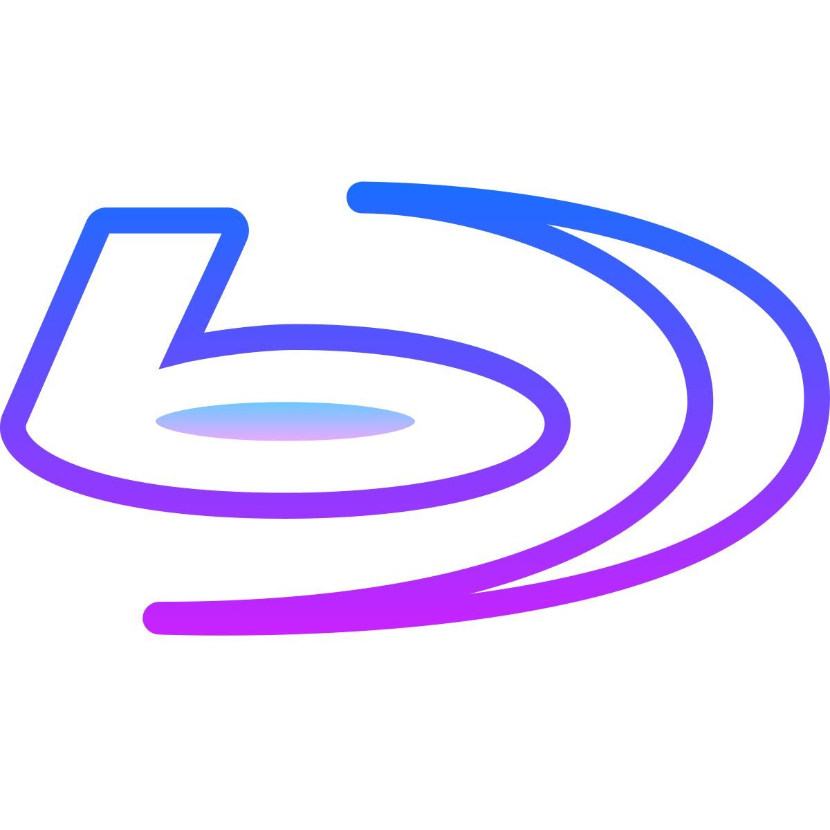 gradient style 블루 레이 디스크 플레이어 icon
