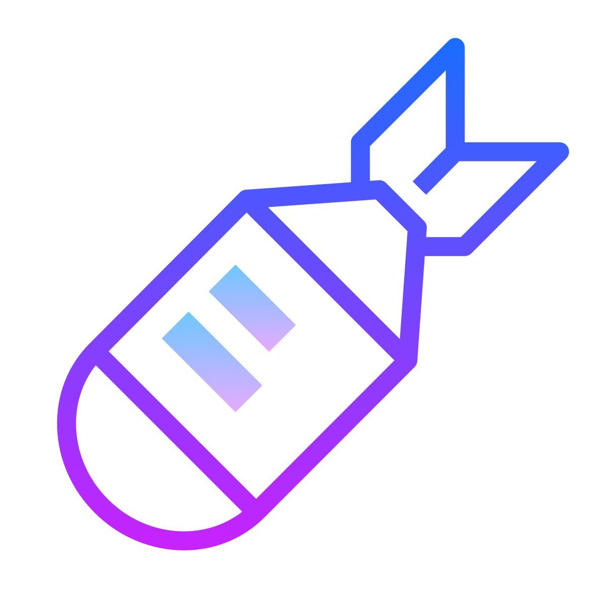 gradient style atomic bomb icon